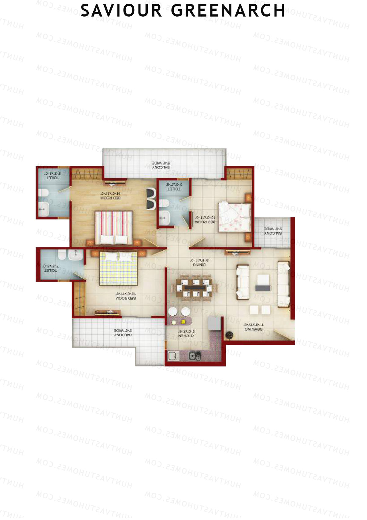 Saviour Greenarch Tower J Unit 2 Floor Plan