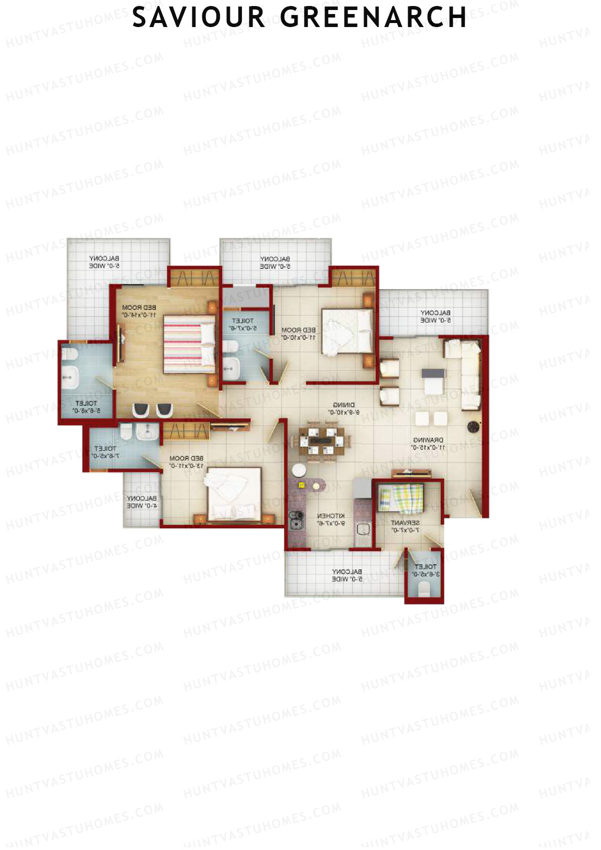 Saviour Greenarch Tower K Unit 2 Floor Plan