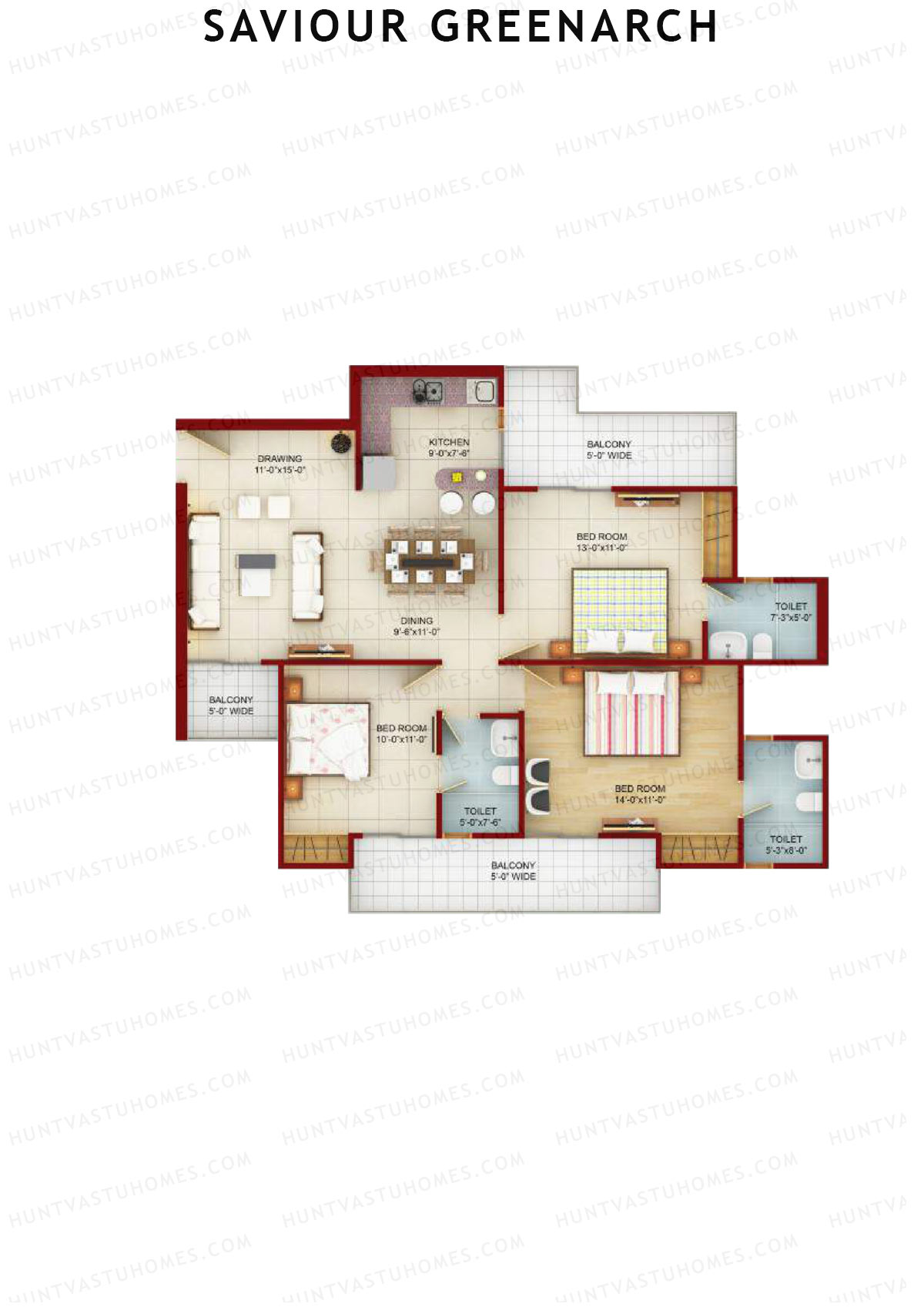 Saviour Greenarch Tower K Unit 4 Floor Plan