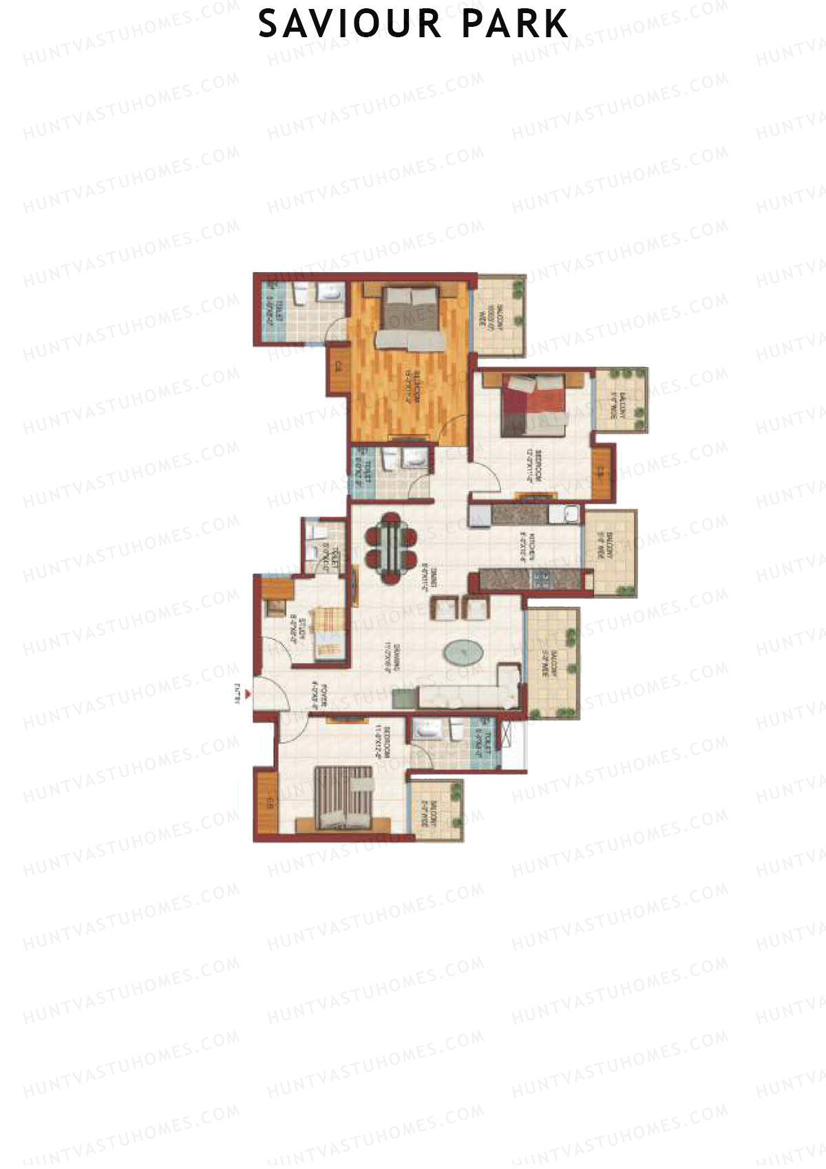 Saviour Park Brunia D5 Unit 1 (Type 4) Floor Plan