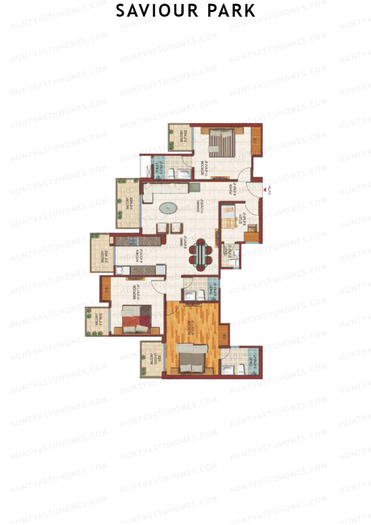 Saviour Park Brunia D5 Unit 3 (Type 4) Floor Plan