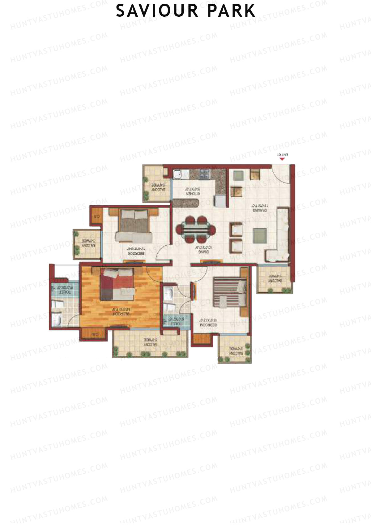 Saviour Park Flamingo A1 Unit 4 (Type 3) Floor Plan