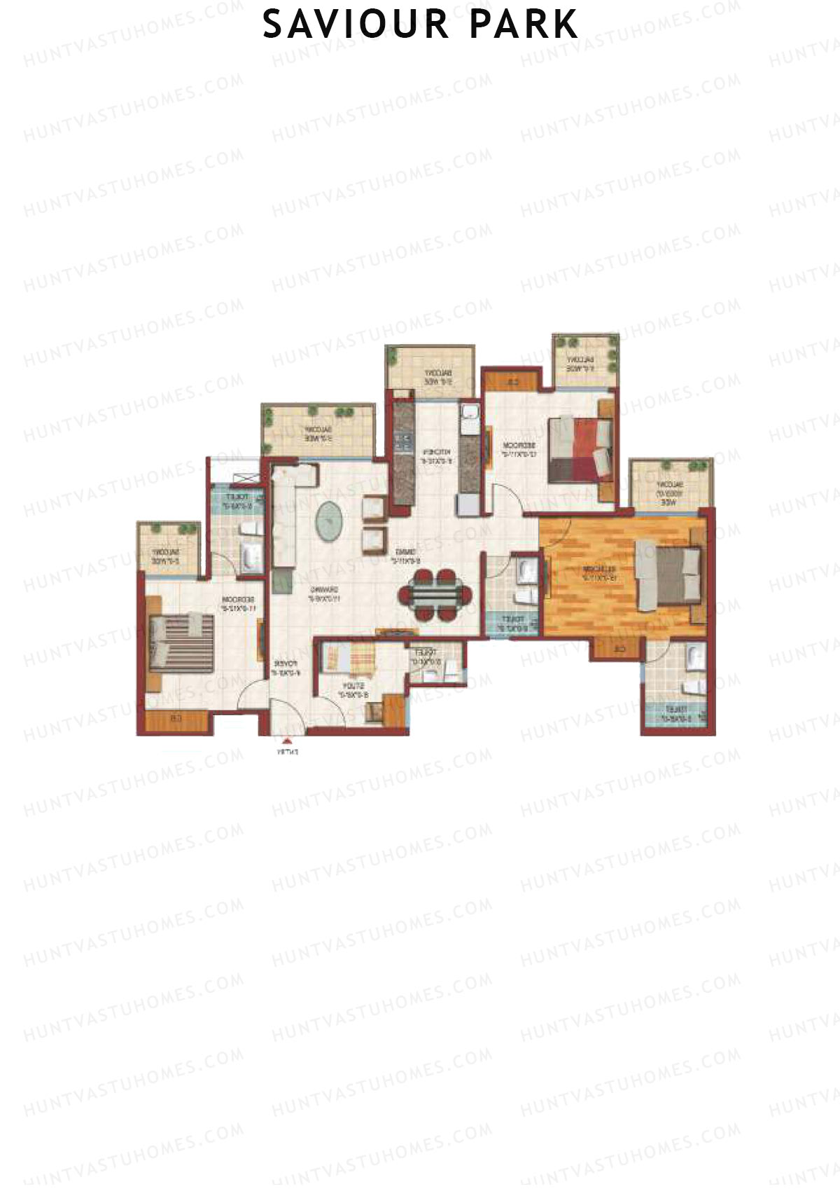 Saviour Park Flamingo A2 Unit 2 (Type 4) Floor Plan