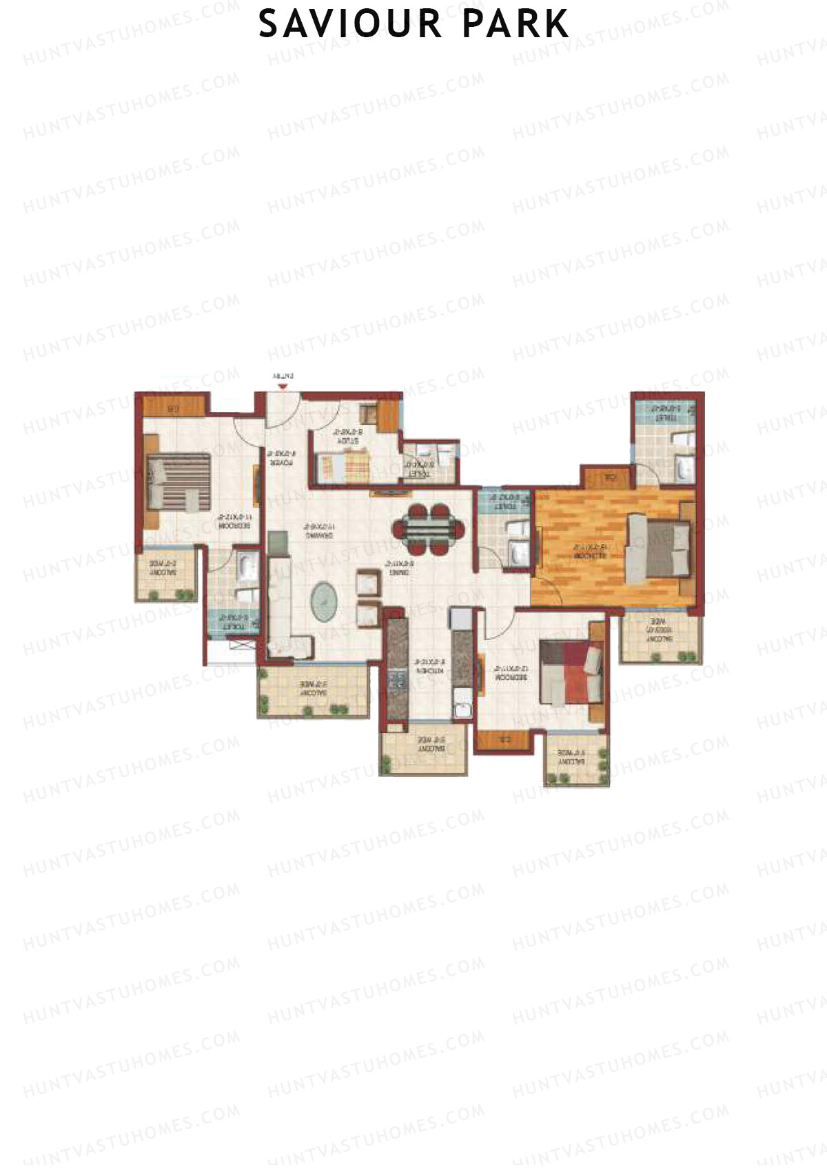 Saviour Park Flamingo A2 Unit 3 (Type 4) Floor Plan