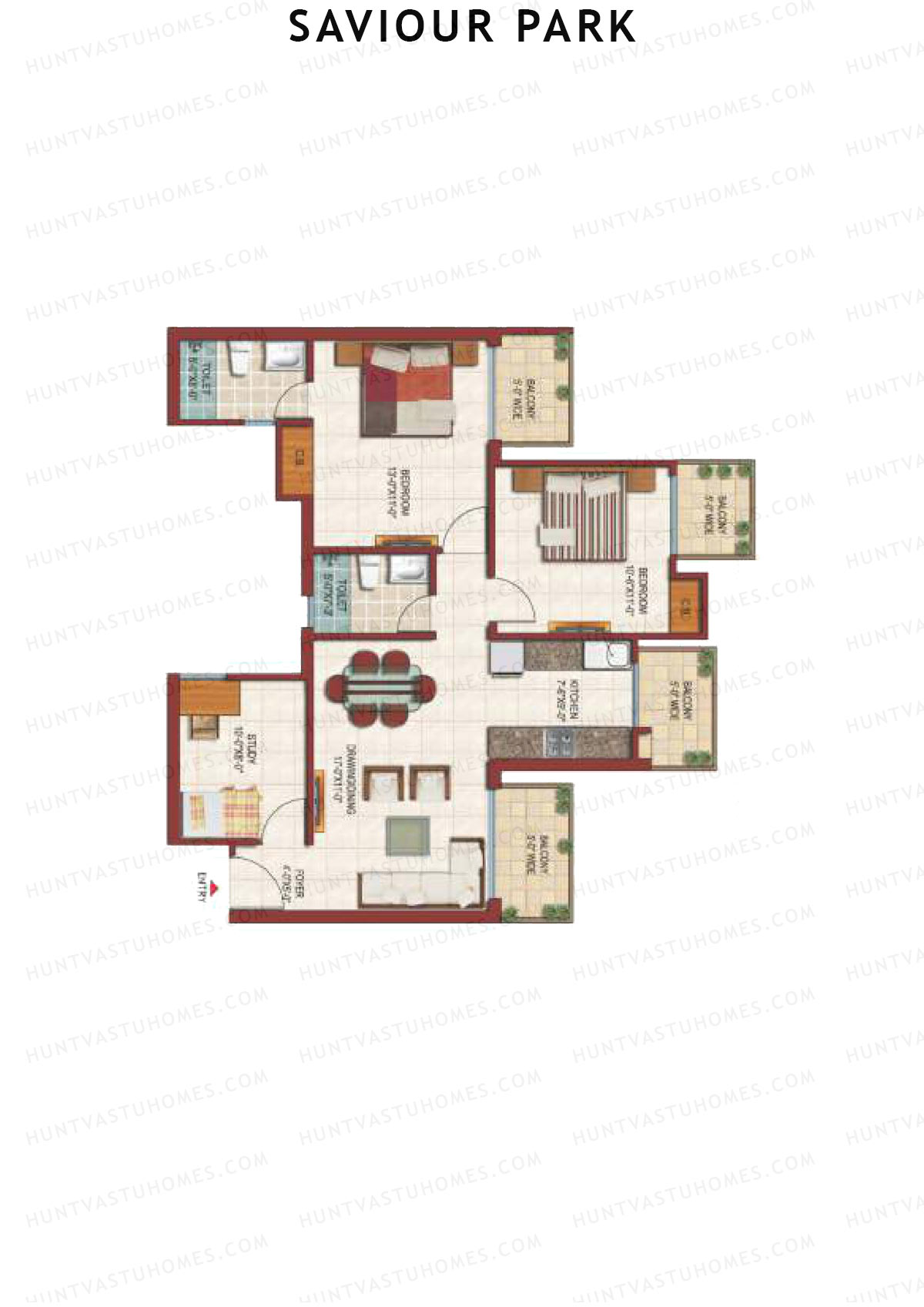 Saviour Park Flamingo A3 Unit 3 (Type 1) Floor Plan