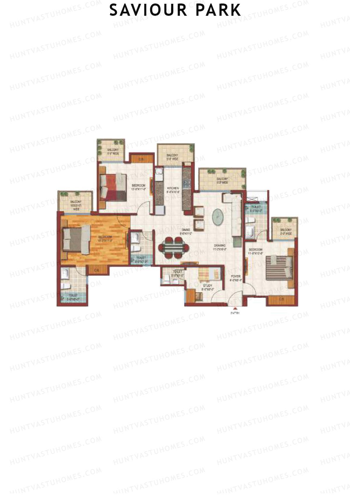 Saviour Park Hazel B1 Unit 4 (Type 4) Floor Plan