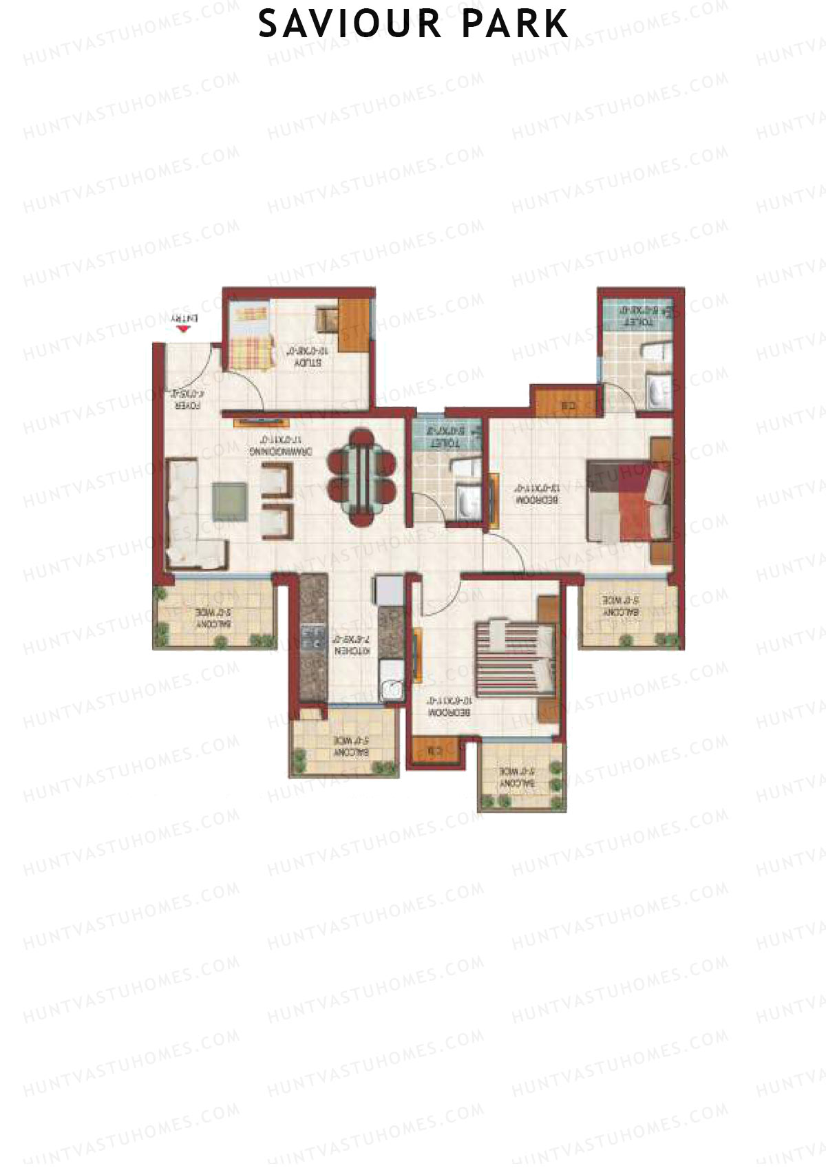 Saviour Park Hazel B2 Unit 4 (Type 1) Floor Plan