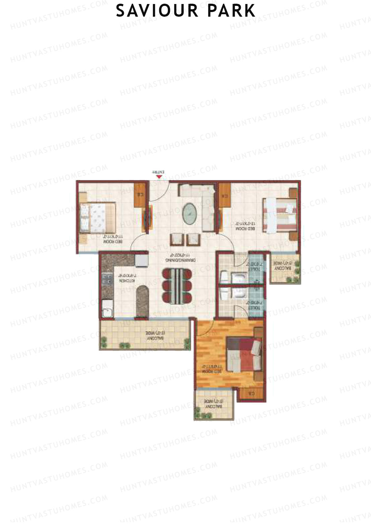 Saviour Park Orchid C3 Unit 1 (Type 2) Floor Plan
