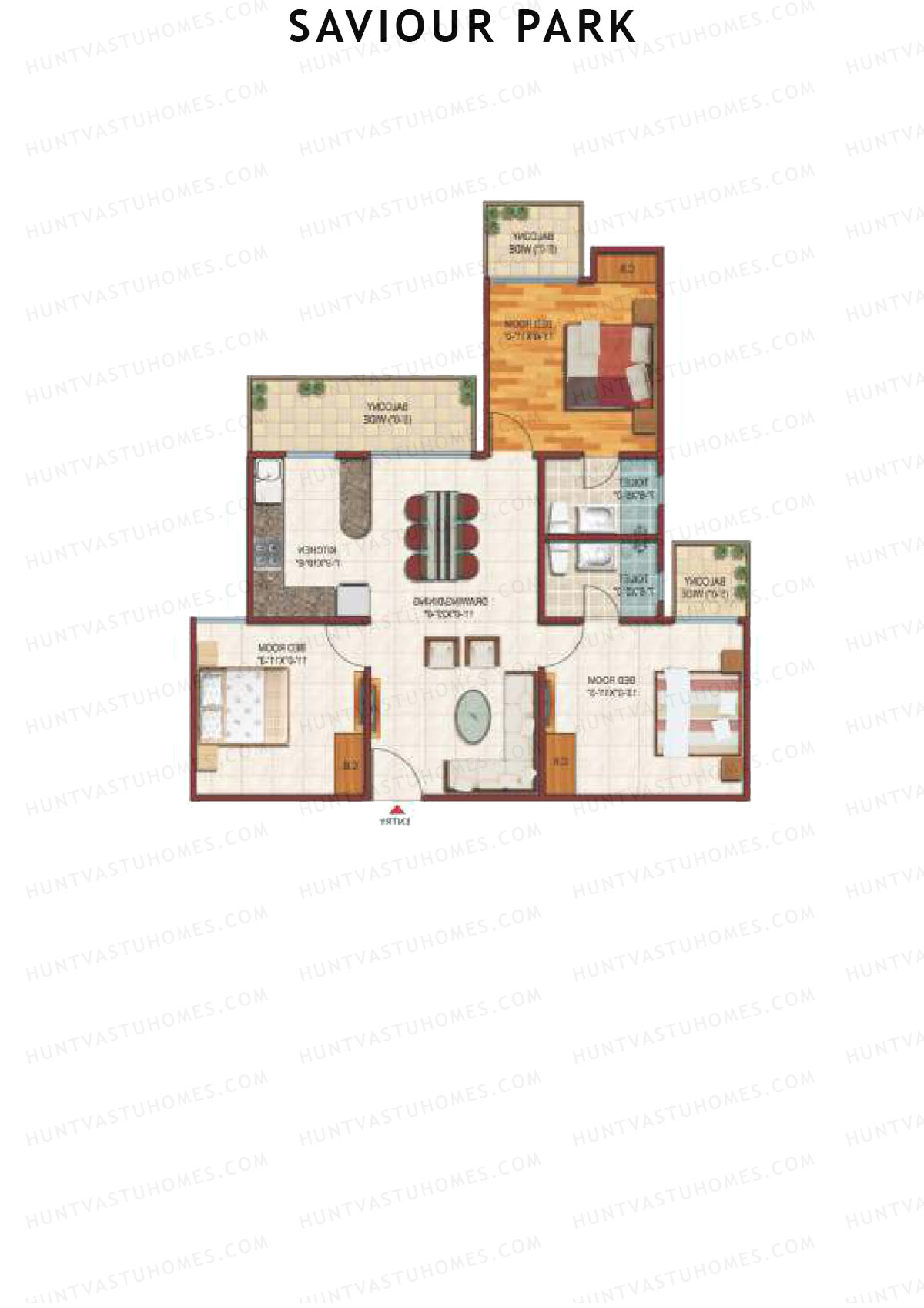 Saviour Park Orchid C3 Unit 2 (Type 2) Floor Plan