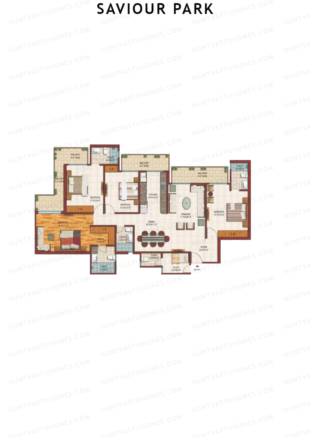 Saviour Park Orchid C3 Unit 3 (Type 6) Floor Plan
