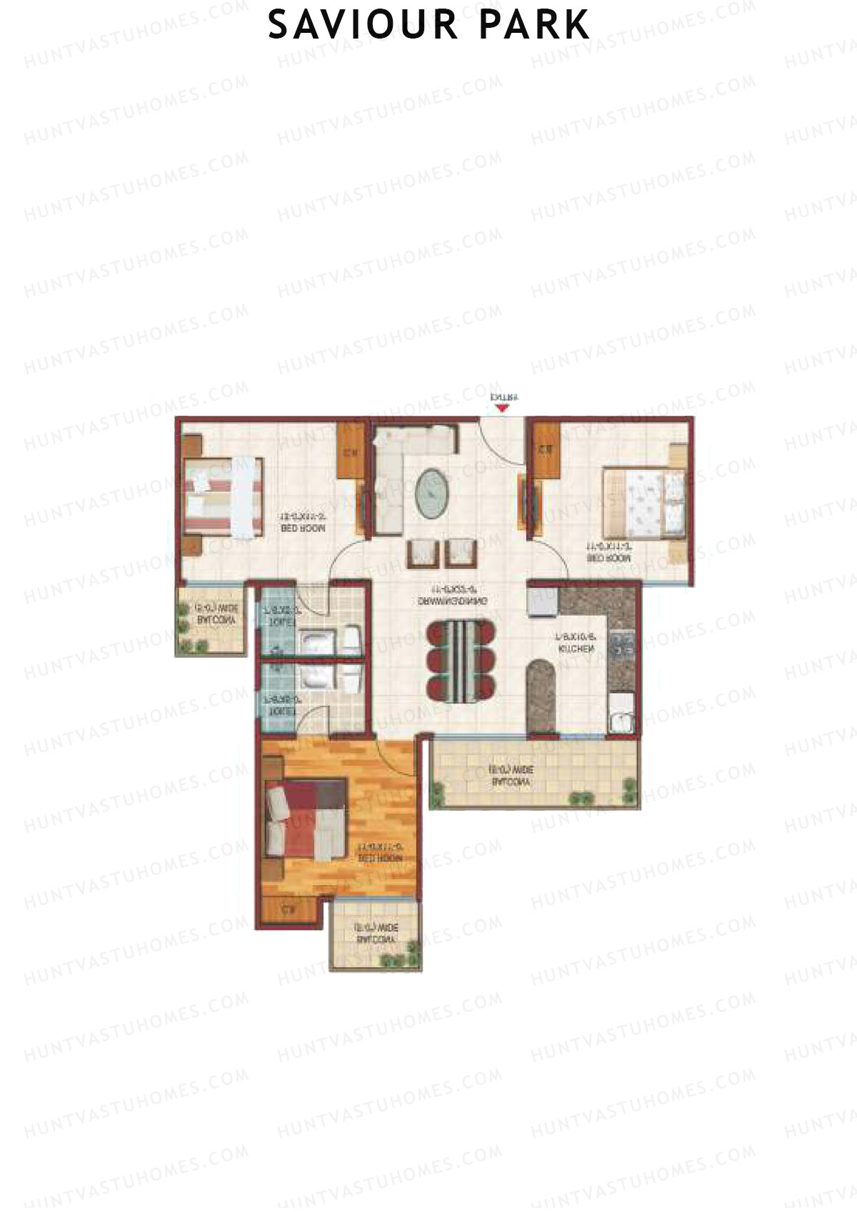 Saviour Park Orchid C3 Unit 5 (Type 2) Floor Plan