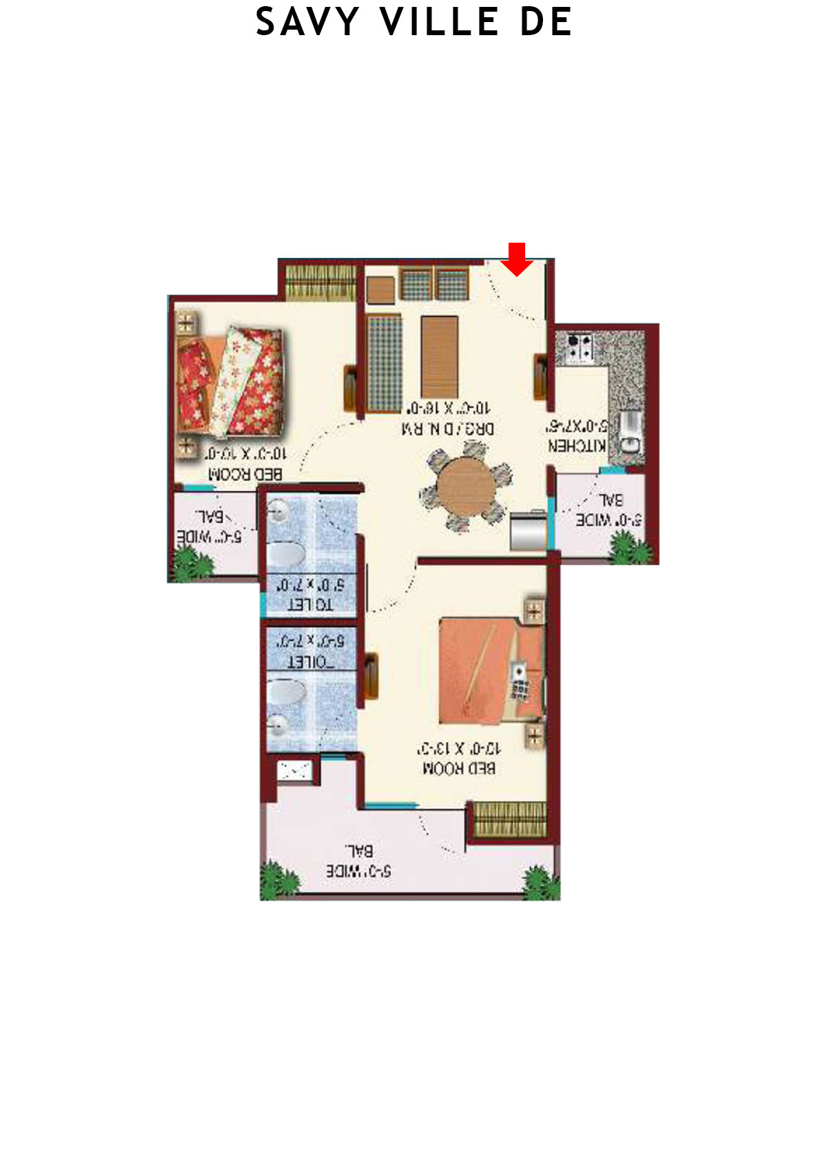 Savy Ville De Tower B1 Unit 1 Floor Plan
