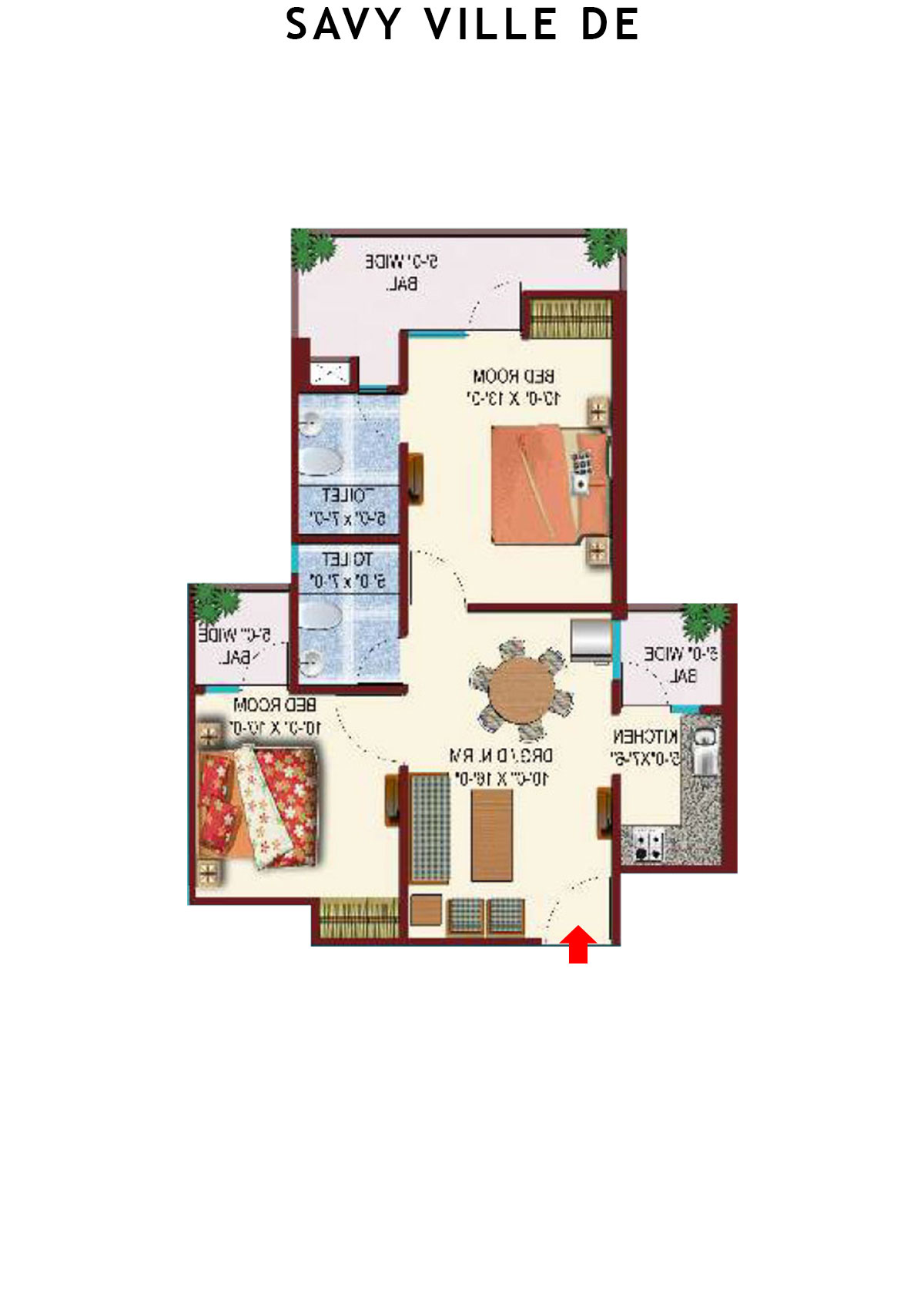 Savy Ville De Tower B1 Unit 2 Floor Plan