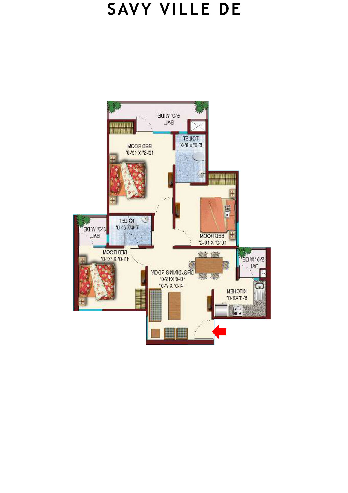 Savy Ville De Tower B1 Unit 3 Floor Plan