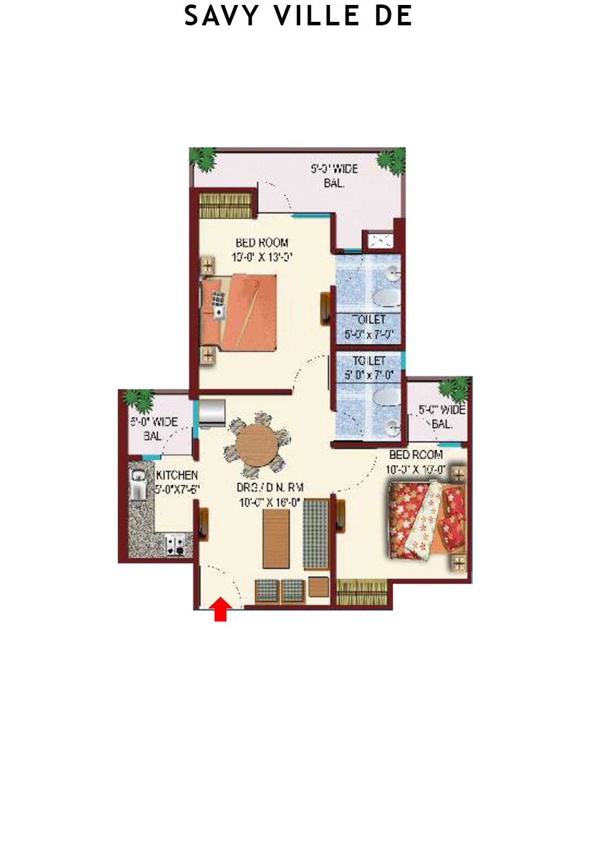 Savy Ville De Tower B2 Unit 3 Floor Plan