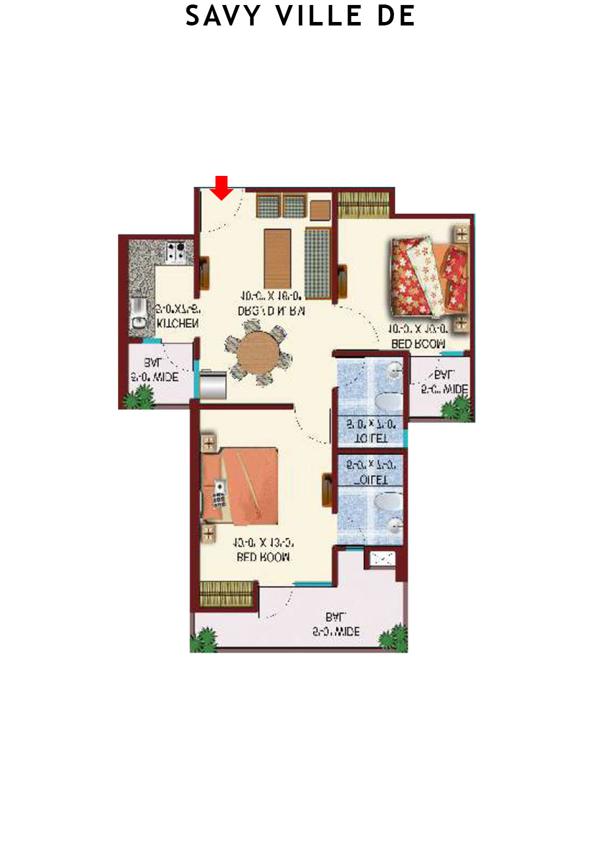 Savy Ville De Tower B2 Unit 8 Floor Plan