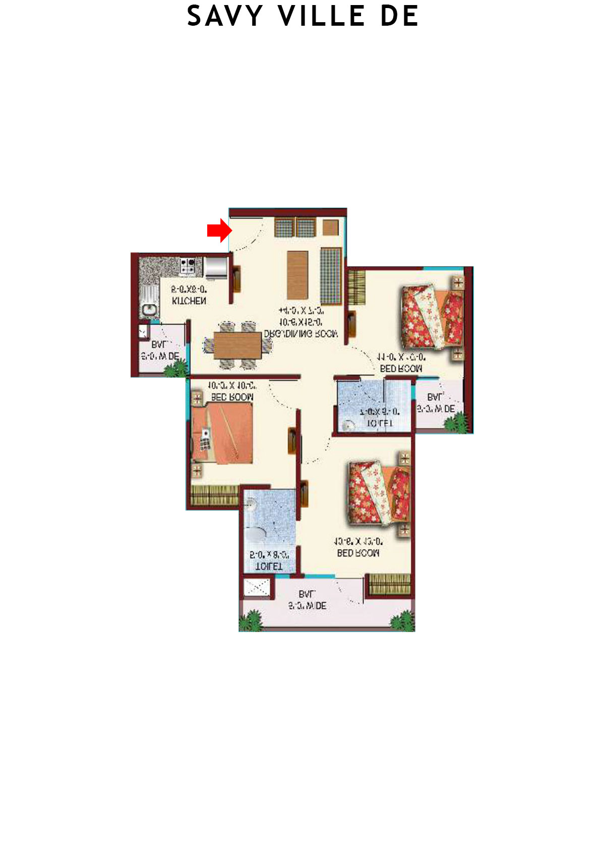 Savy Ville De Tower C Unit 8 Floor Plan