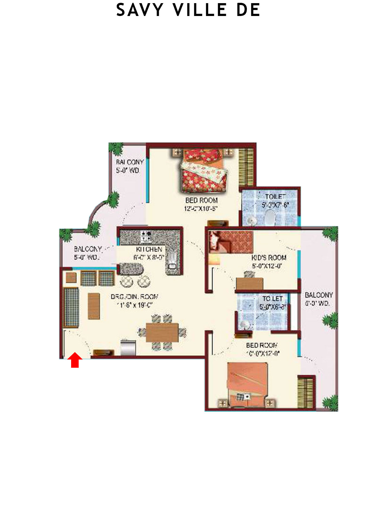 Savy Ville De Tower D Unit 10 Floor Plan