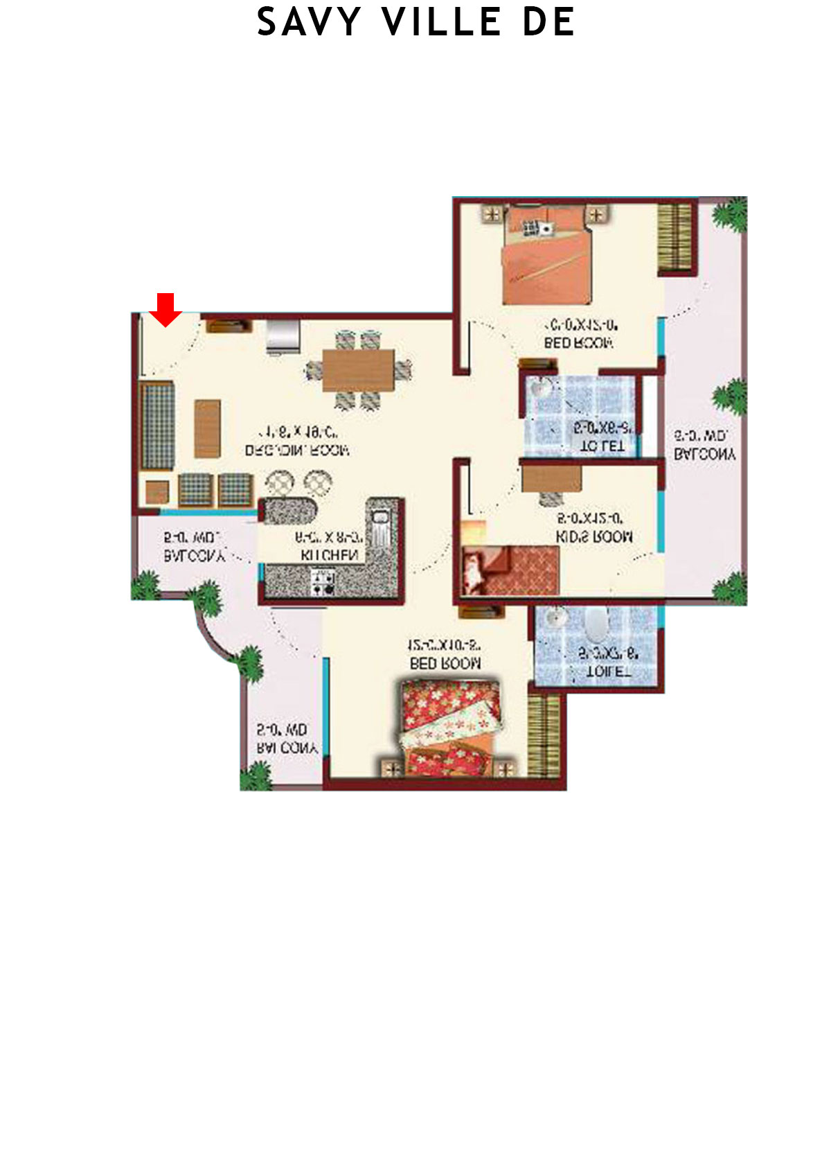 Savy Ville De Tower D Unit 12A Floor Plan