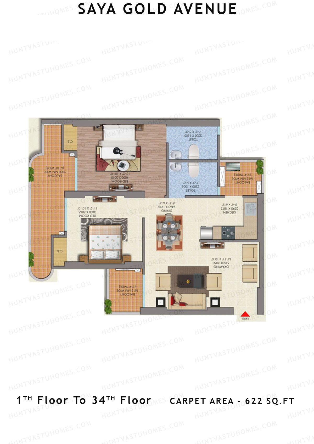 Saya Gold Avenue Tower SG7 Unit 6 Floor Plan