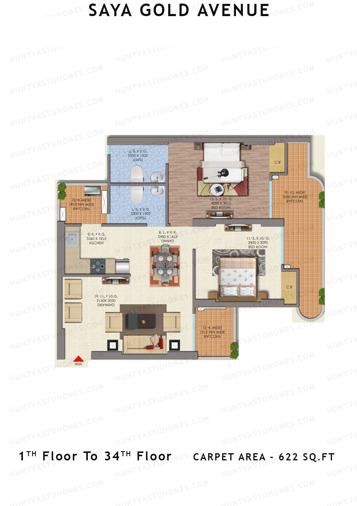 Saya Gold Avenue Tower SG7 Unit 9 Floor Plan