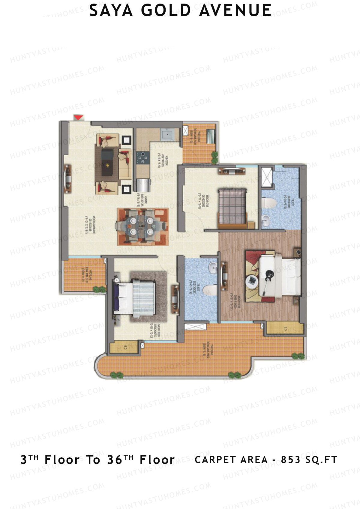 Saya Gold Avenue Tower SG2 Unit 7 Floor Plan