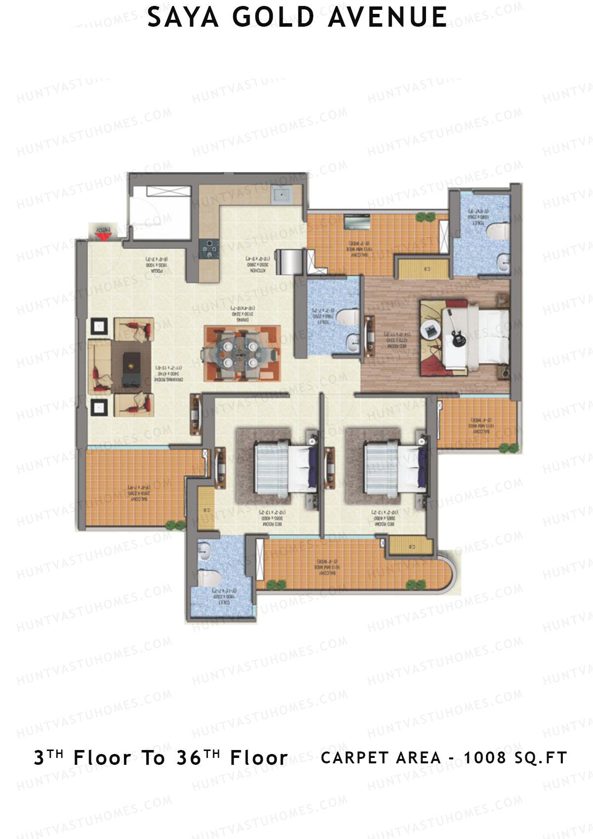 Saya Gold Avenue Tower SG3 Unit 1 Floor Plan