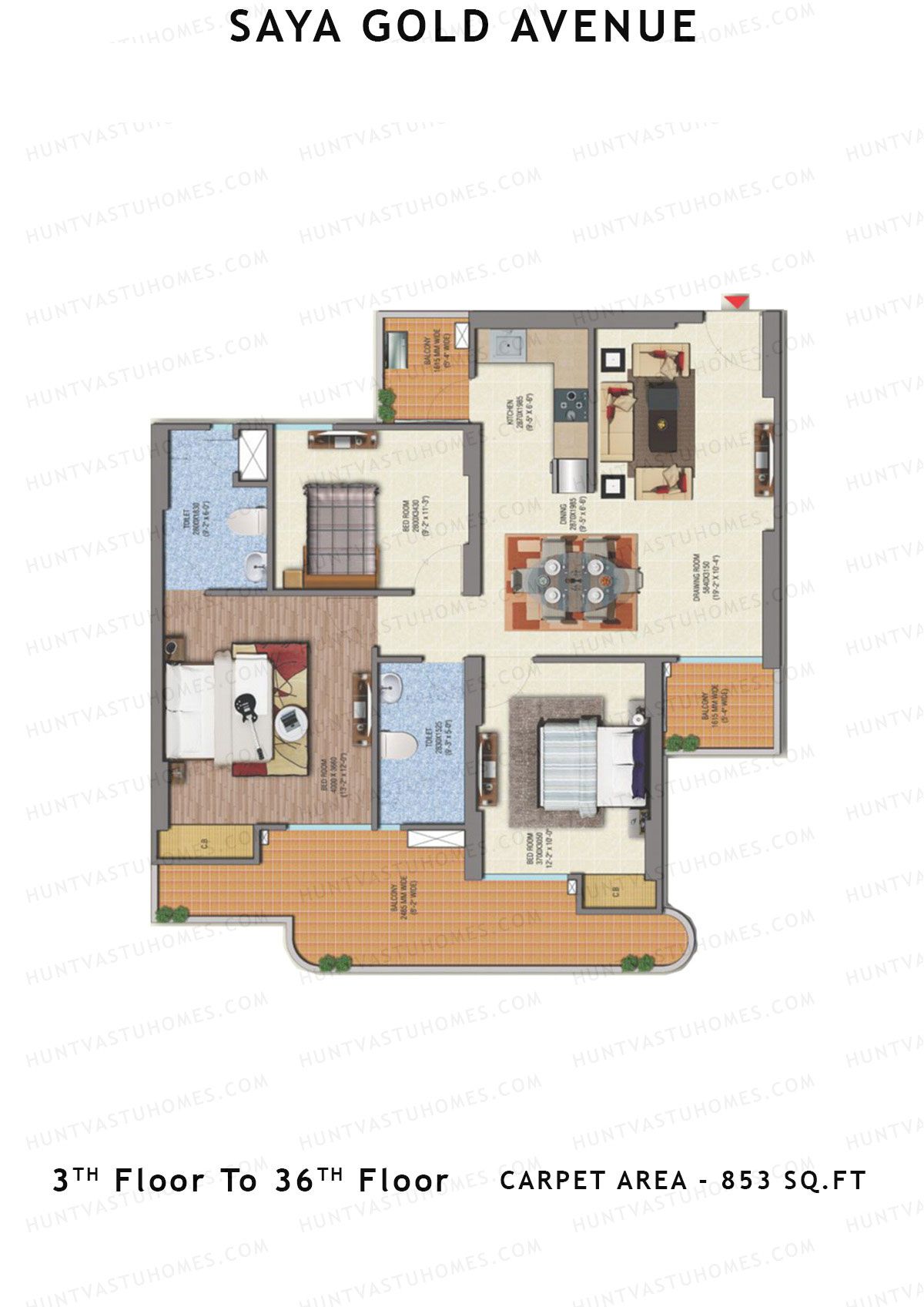 Saya Gold Avenue Tower SG7 Unit 5 Floor Plan