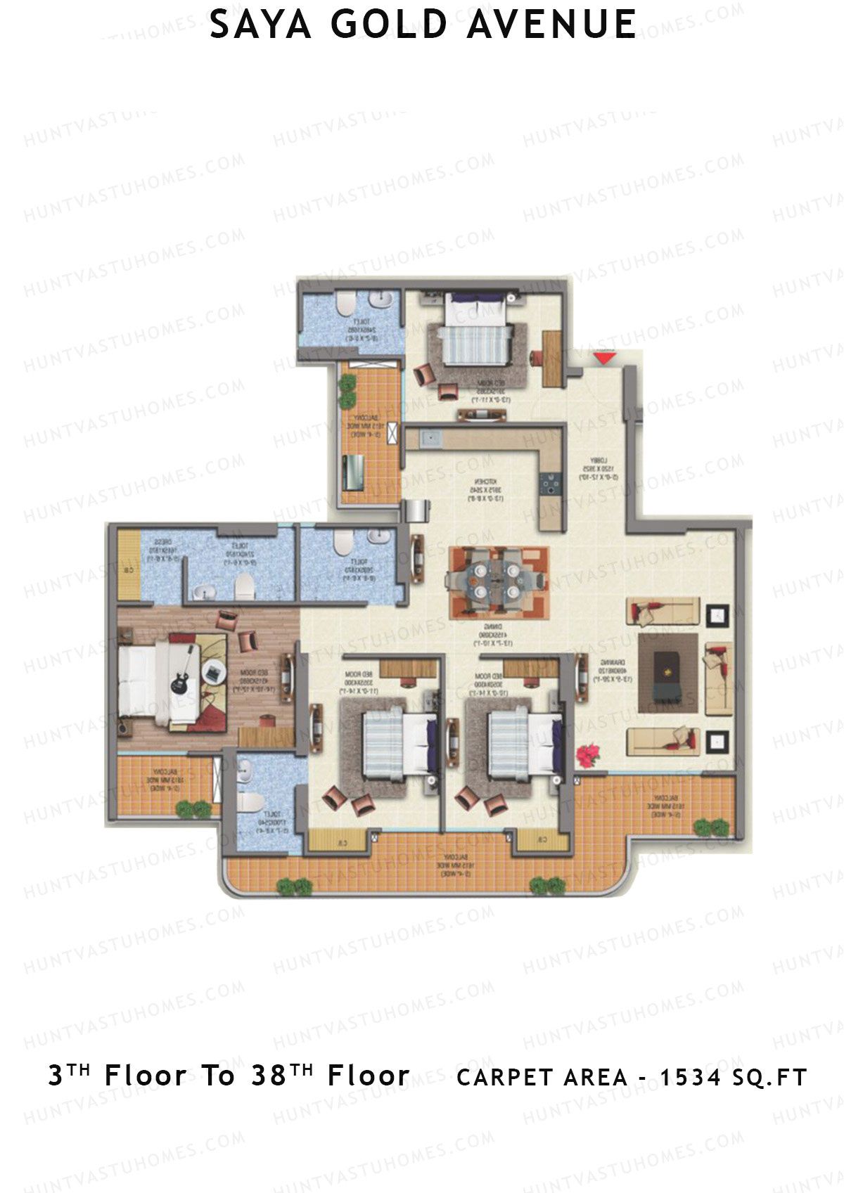 Saya Gold Avenue Tower SG4 Unit 2 Floor Plan