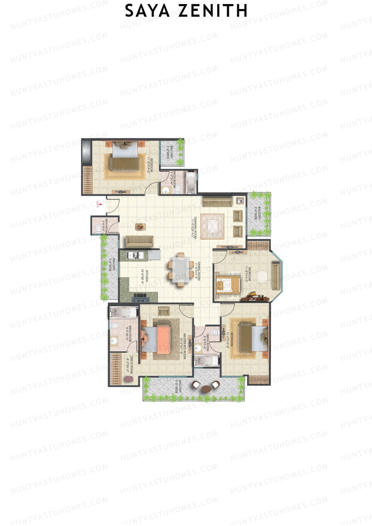 Saya Zenith Tower A1 Unit 4 (Type Z4) Floor Plan