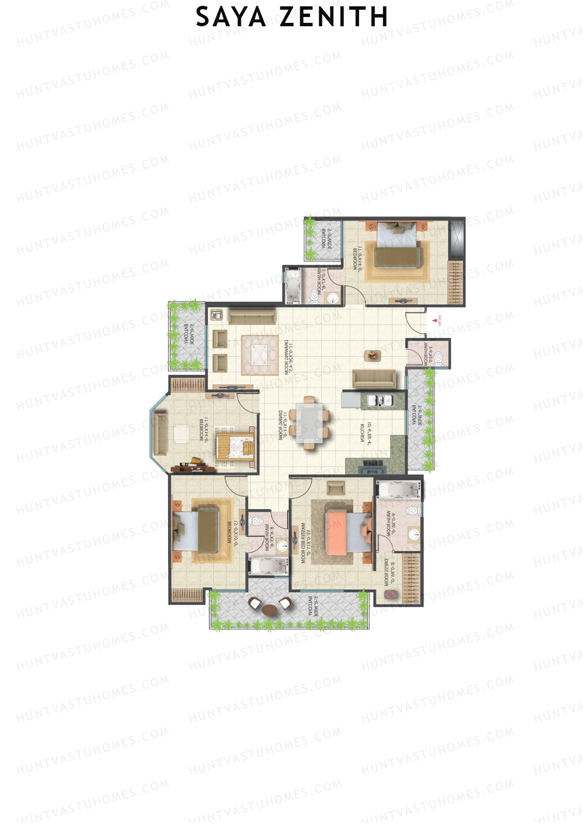 Saya Zenith Tower A Unit 5 (Type Z4) Floor Plan