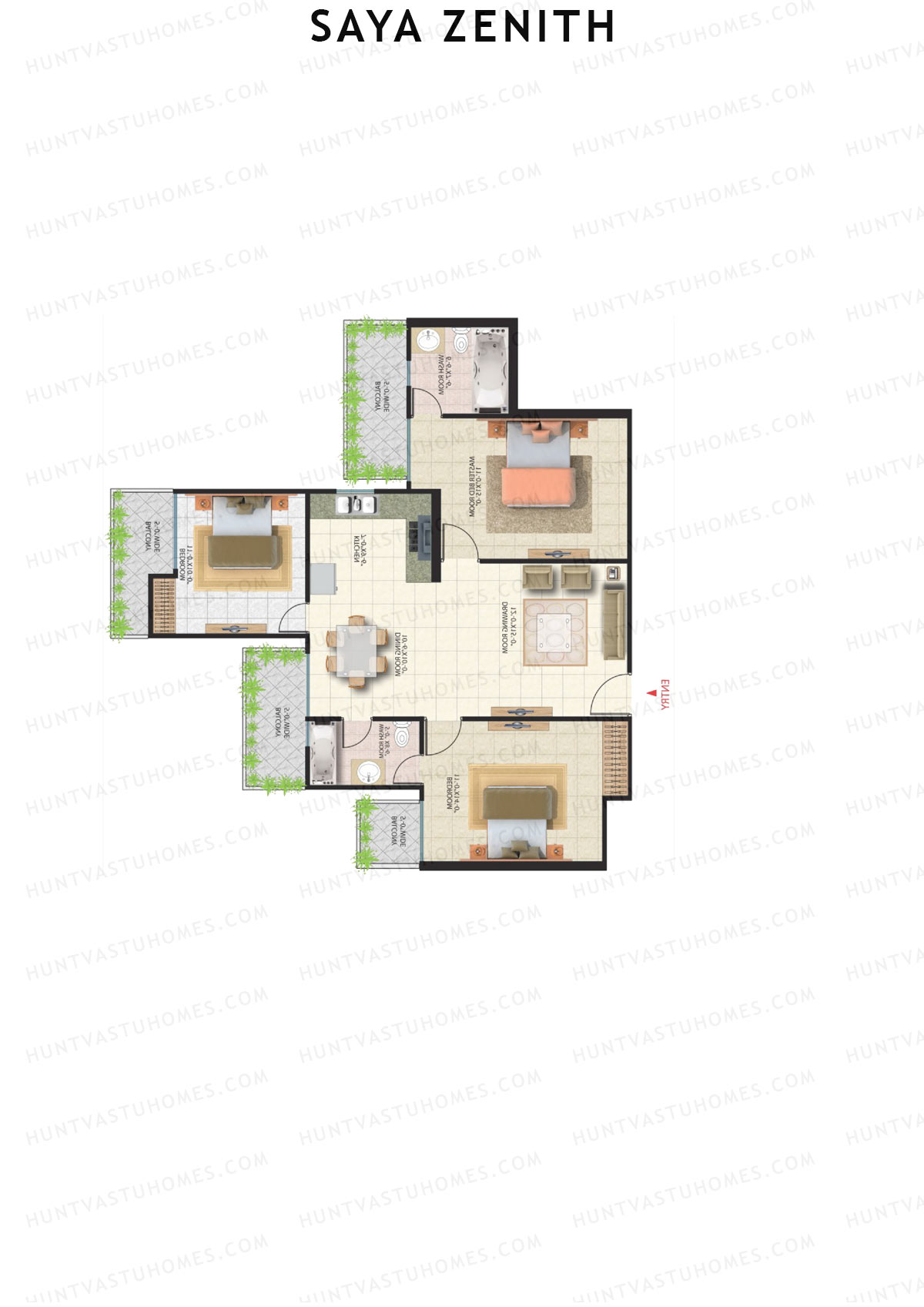 Saya Zenith Tower A Unit 6 (Type Z3) Floor Plan
