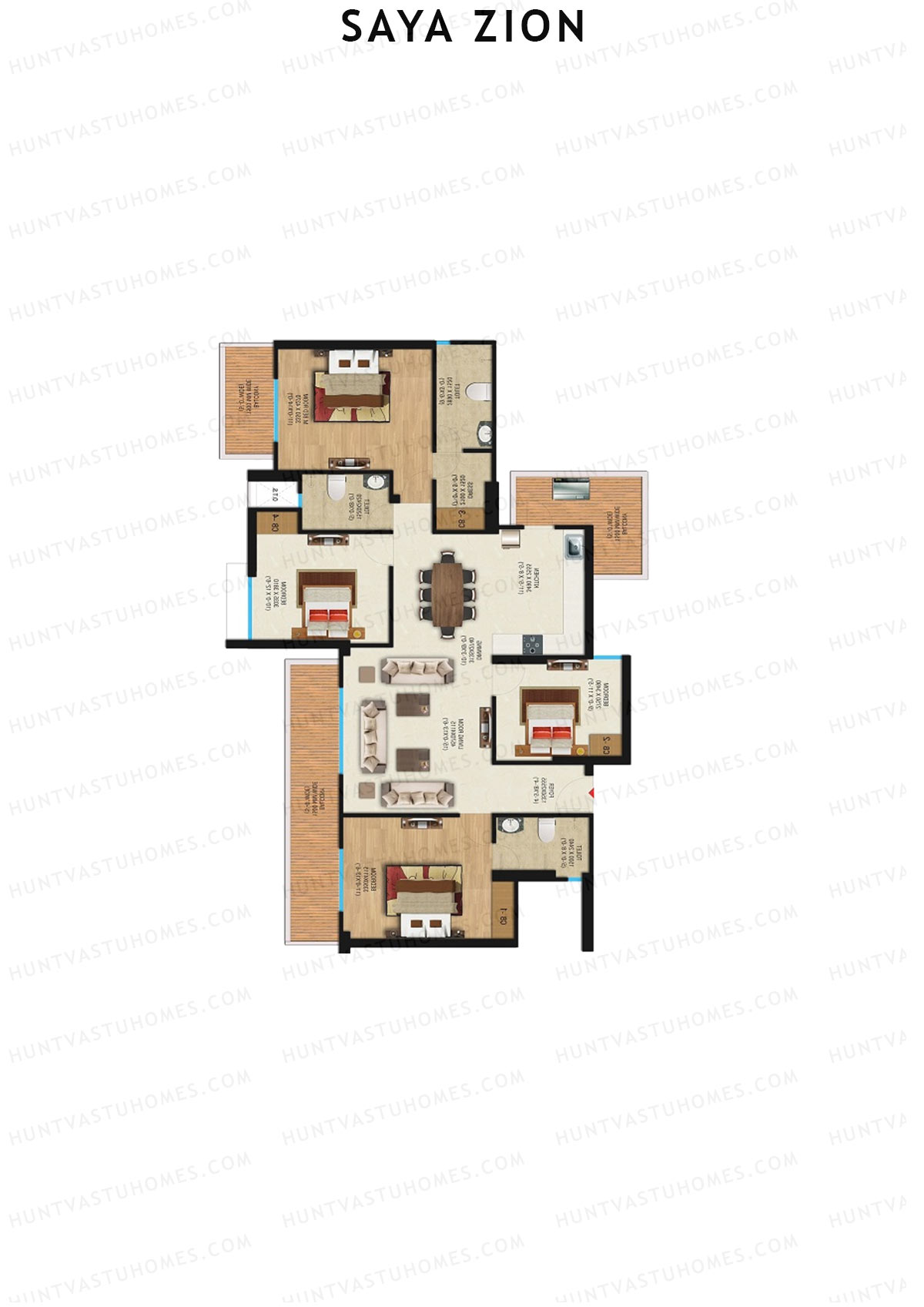 Saya Zion Tower H Unit 30 (Type SZ-4) Floor Plan