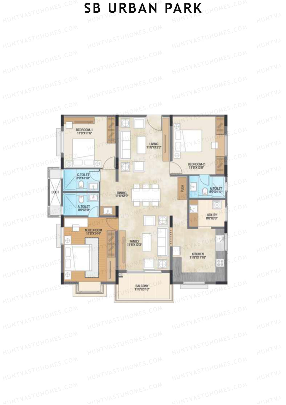 SB Urban Park Block A Unit 10 (Type 1) Floor Plan