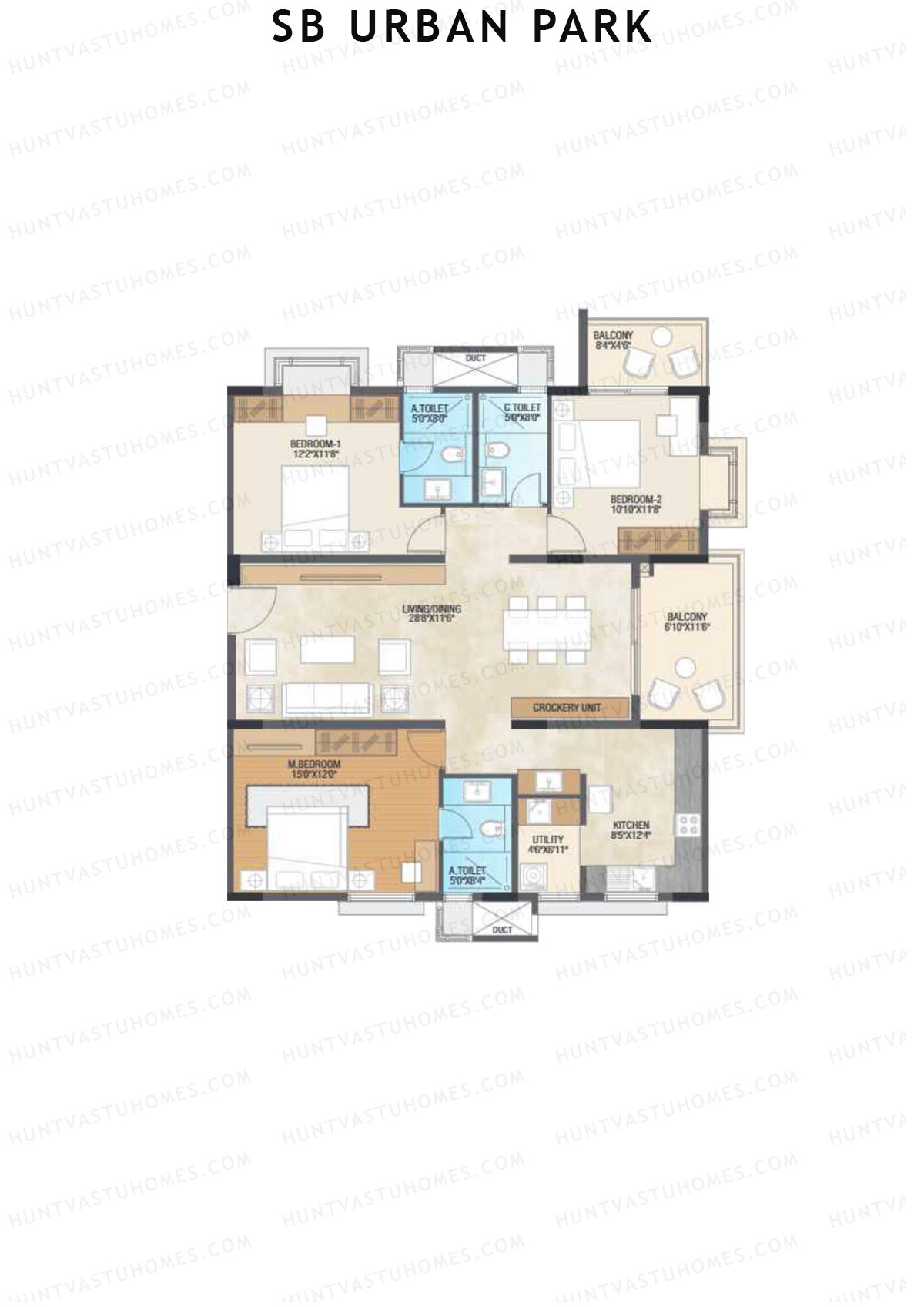 SB Urban Park Block A Unit 1 (Type 4A) Floor Plan