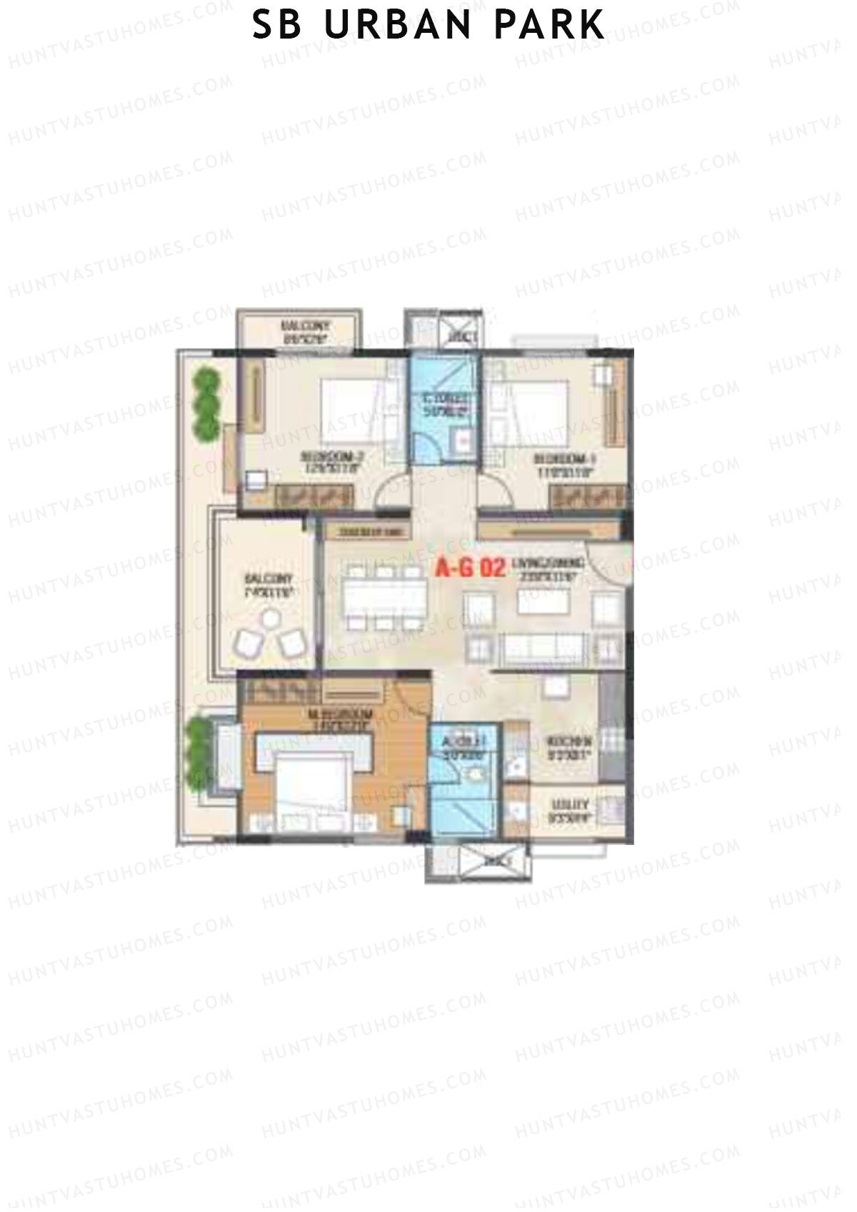 SB Urban Park Block A Unit 2 Floor Plan