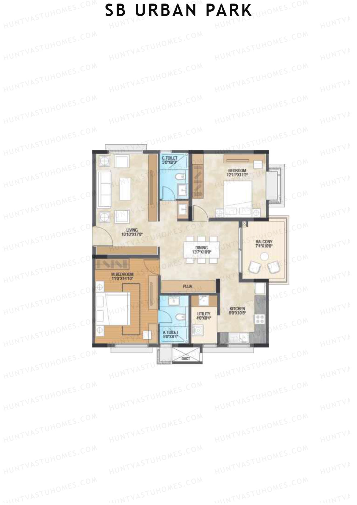 SB Urban Park Block A Unit 3 (Type 10) Floor Plan