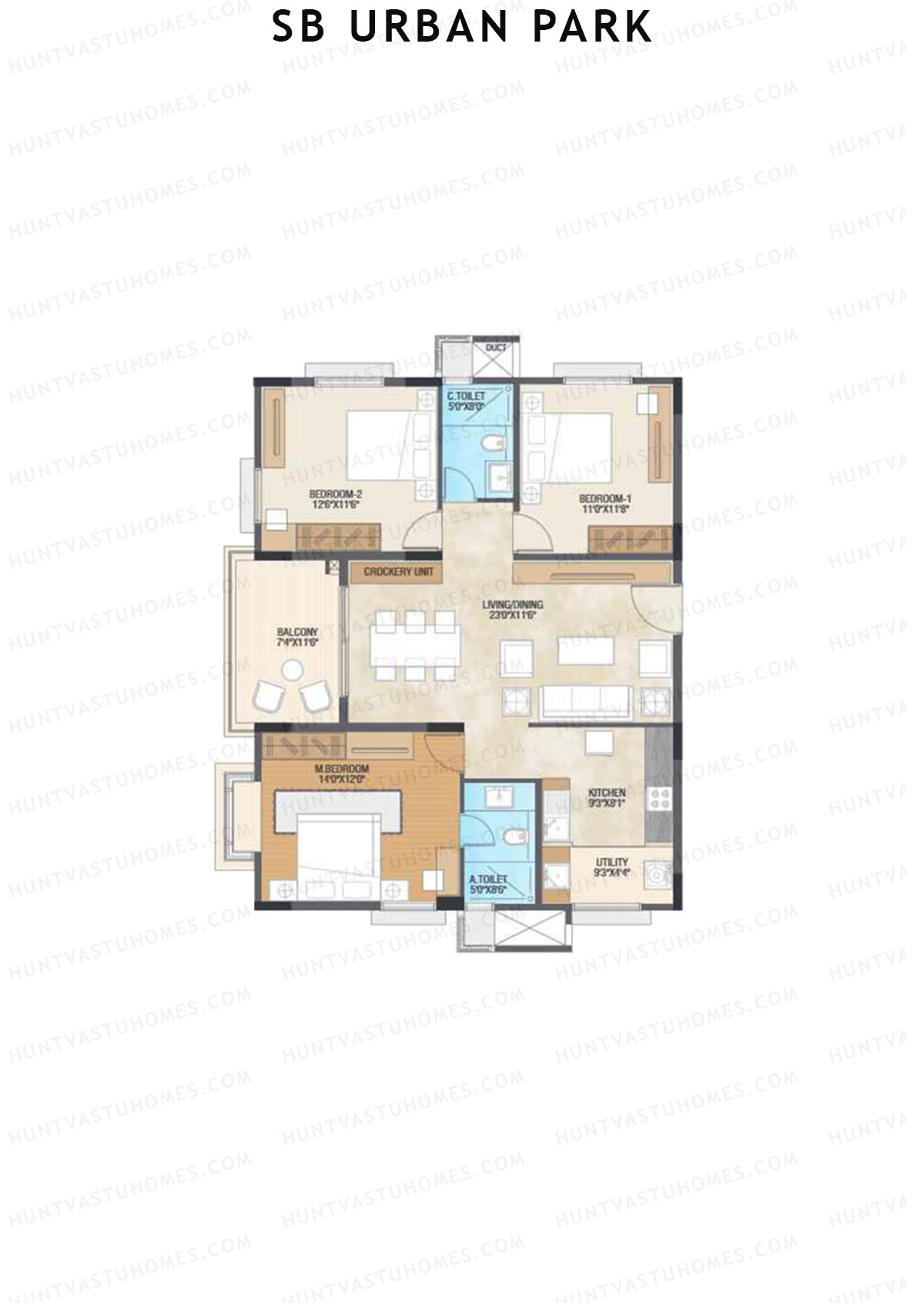 SB Urban Park Block A Unit 6 (Type 9) Floor Plan