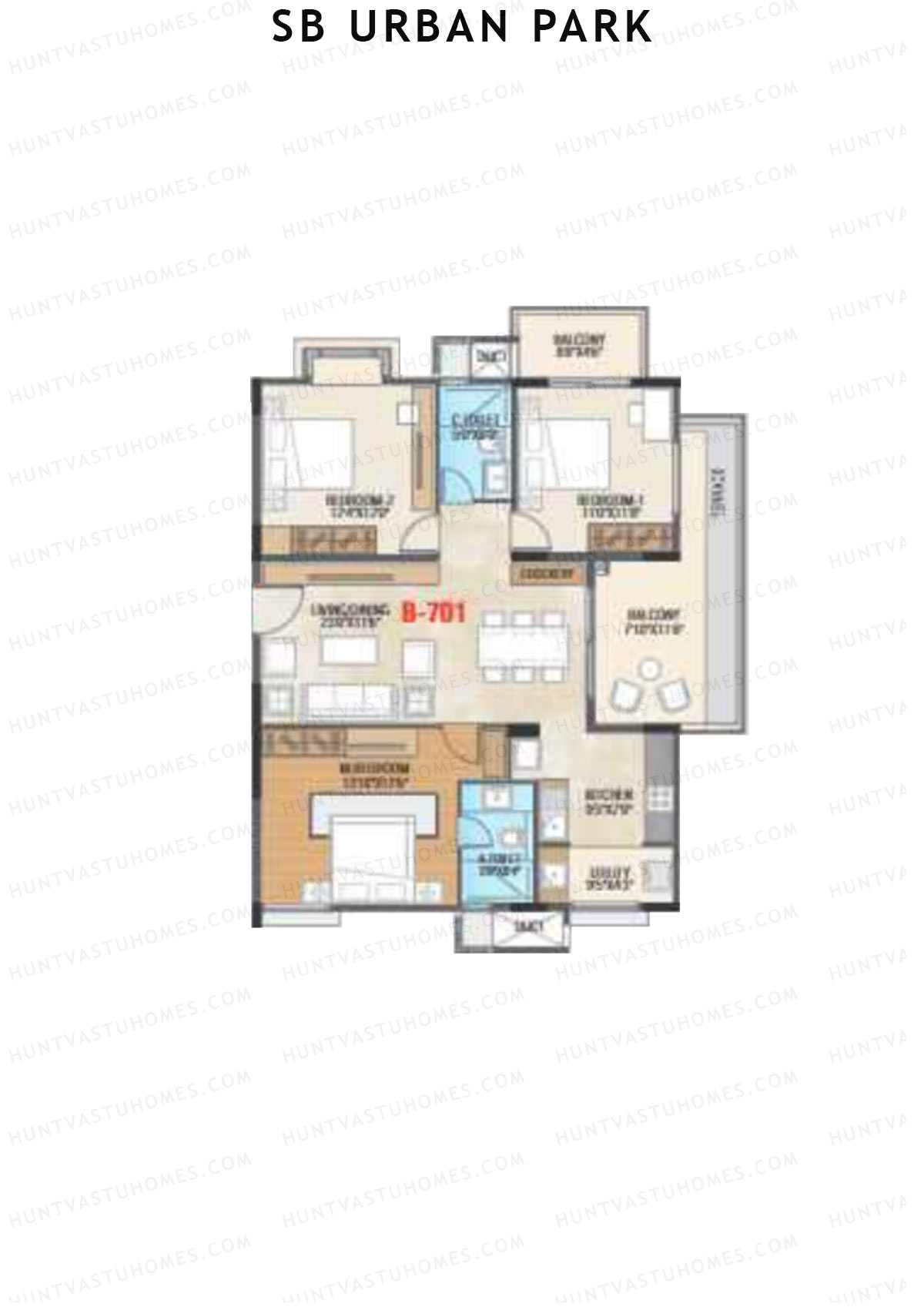 SB Urban Park Block B Unit 1 Floor Plan