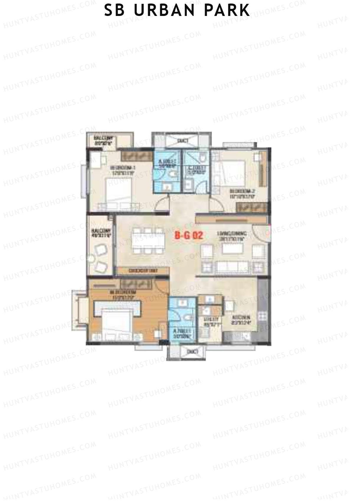SB Urban Park Block B Unit 2 Floor Plan