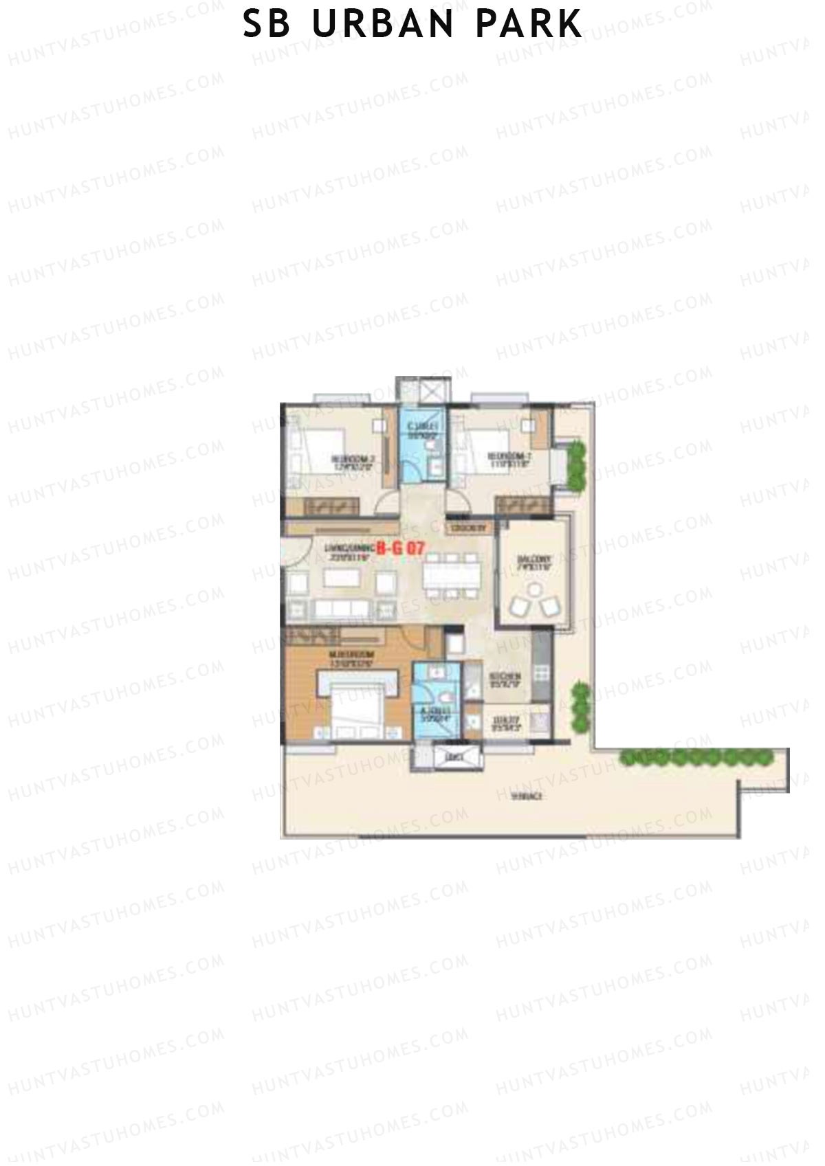 SB Urban Park Block B Unit 7 Floor Plan