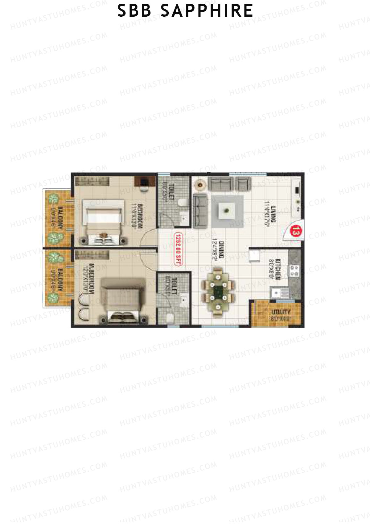 SBB Sapphire Block A Unit 11 Floor Plan