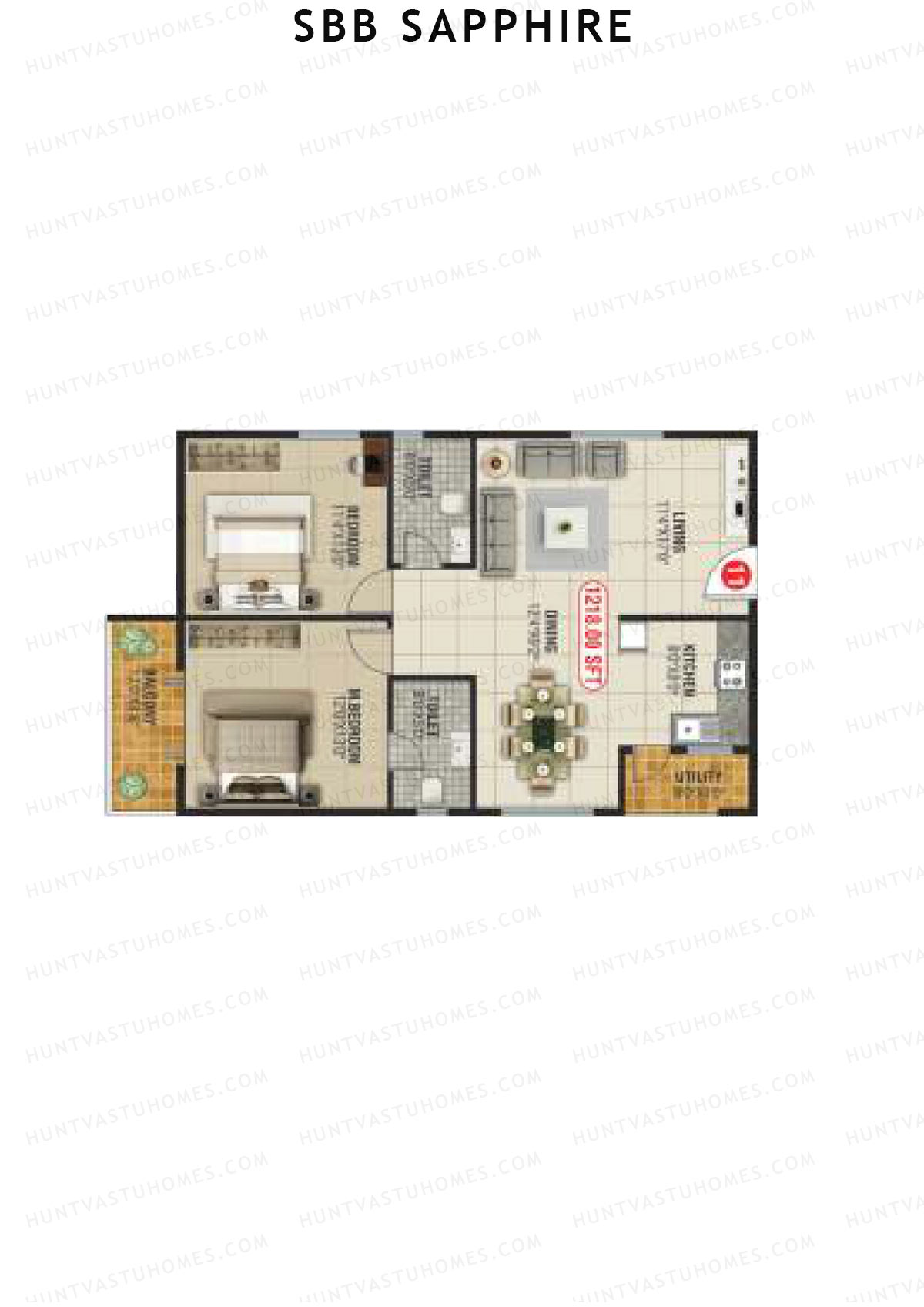 SBB Sapphire Block B Unit 11 Floor Plan