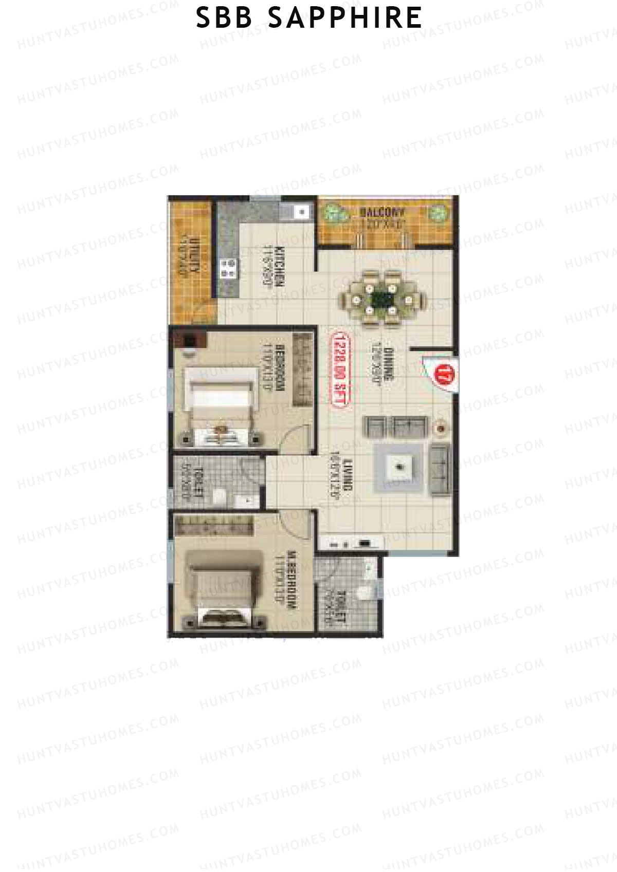 SBB Sapphire Block B Unit 17 Floor Plan