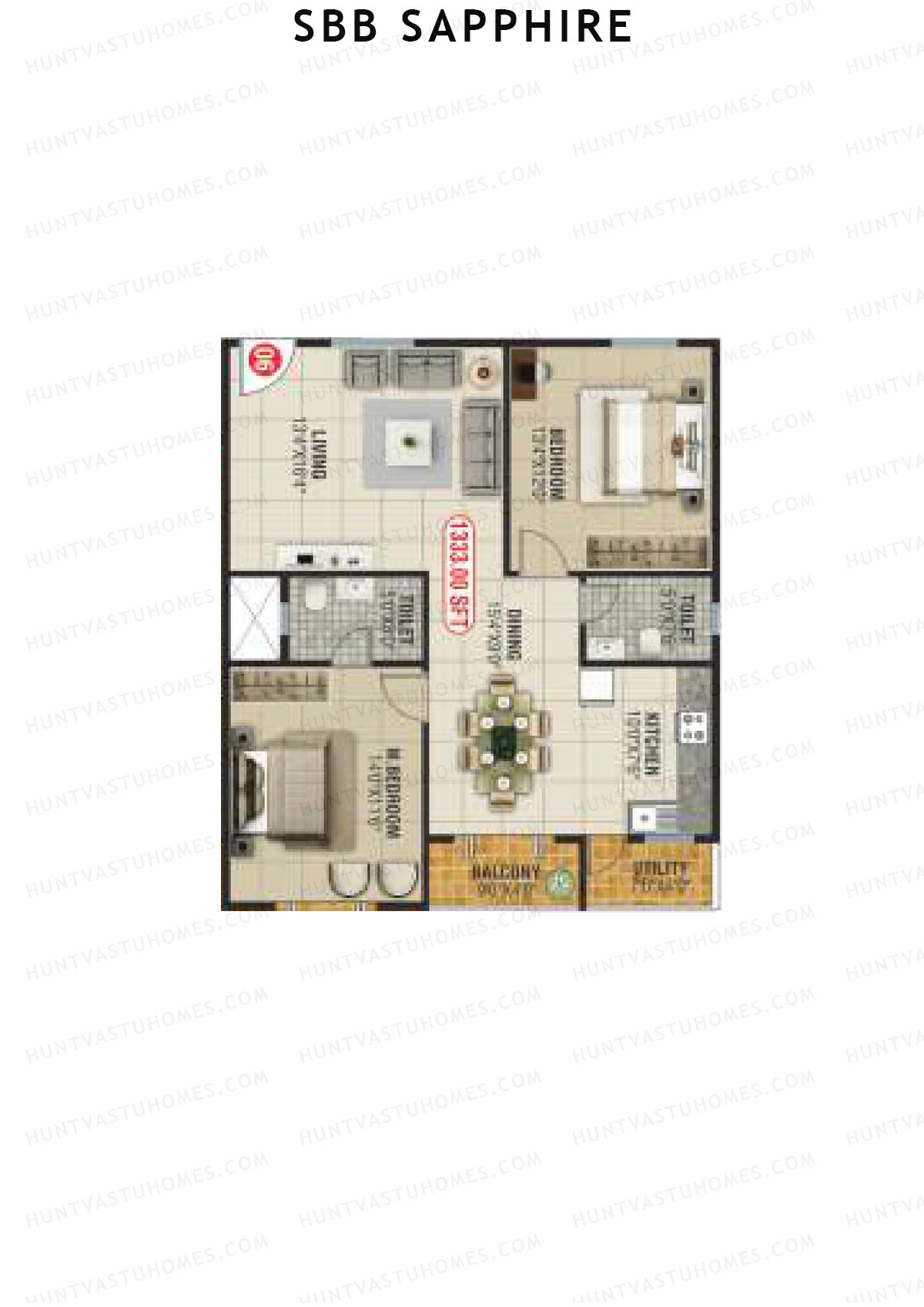 SBB Sapphire Block B Unit 6 Floor Plan