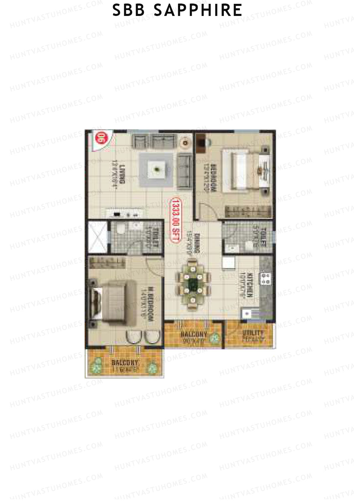 SBB Sapphire Block B Unit 6 Floor Plan