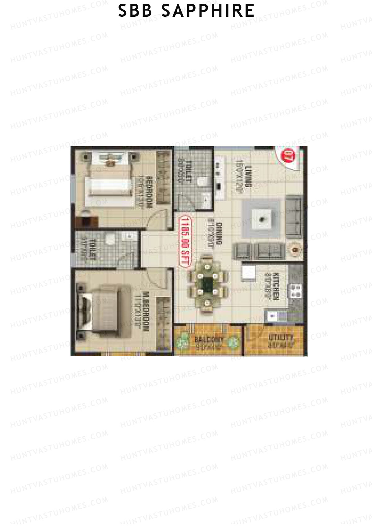 SBB Sapphire Block B Unit 7 Floor Plan
