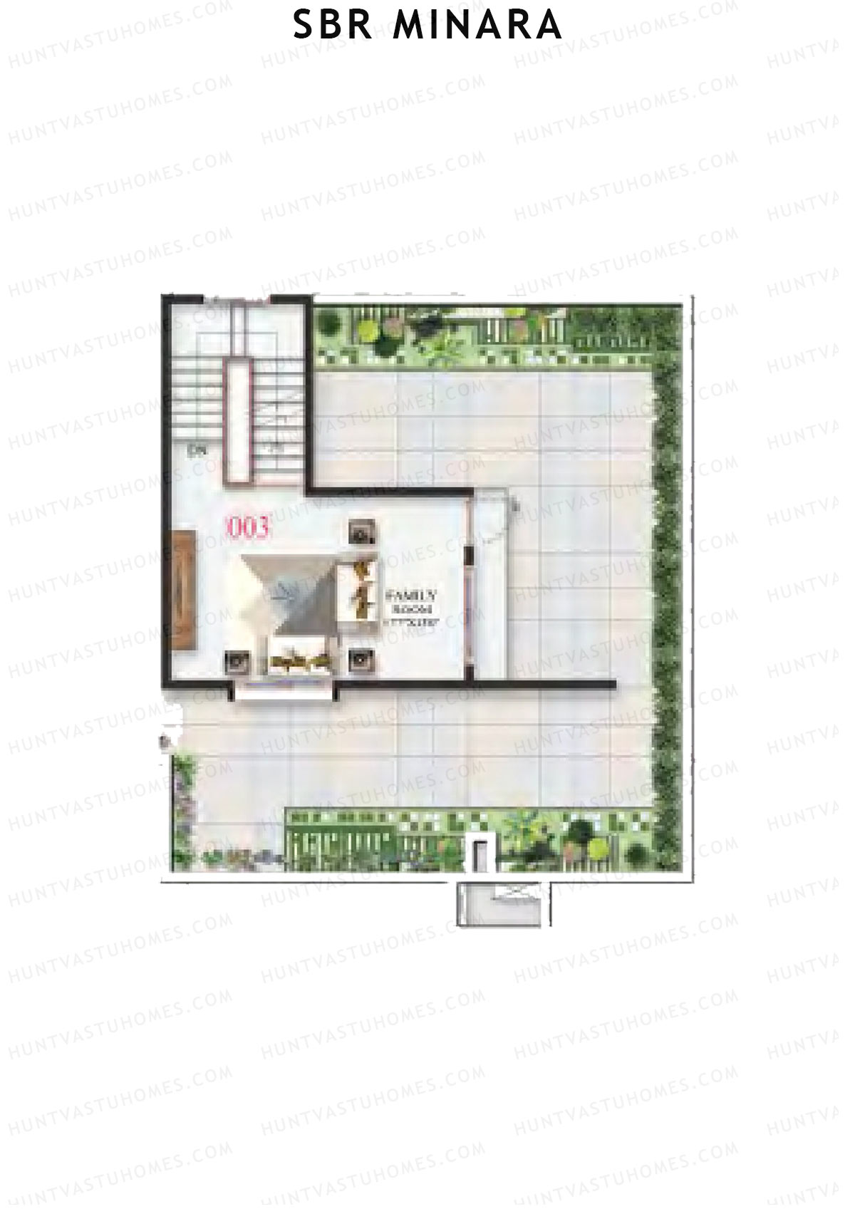 SBR Minara Tower A Unit 1 (Penthouse) Floor Plan
