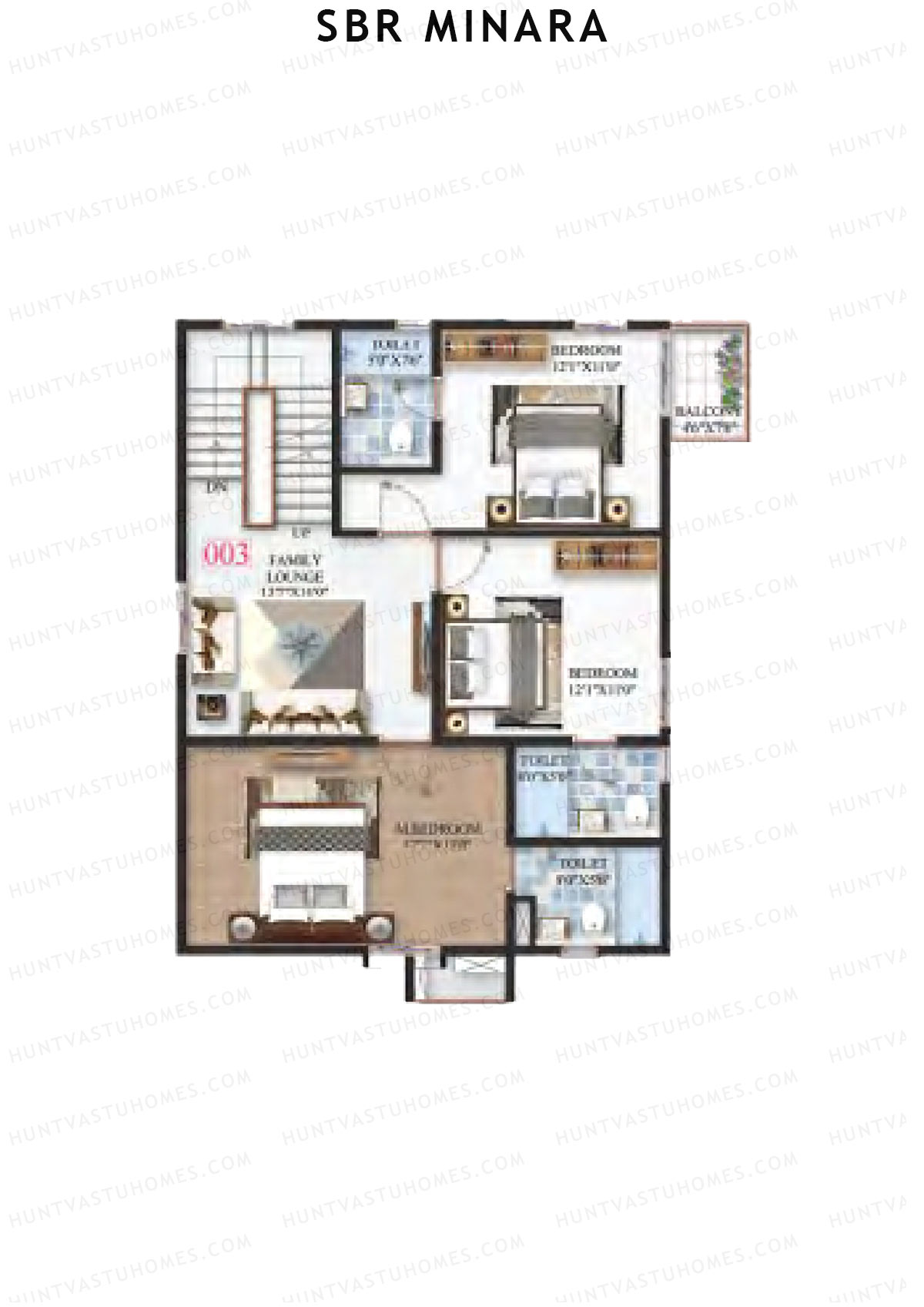 SBR Minara Tower A Unit 2 (Penthouse) Floor Plan