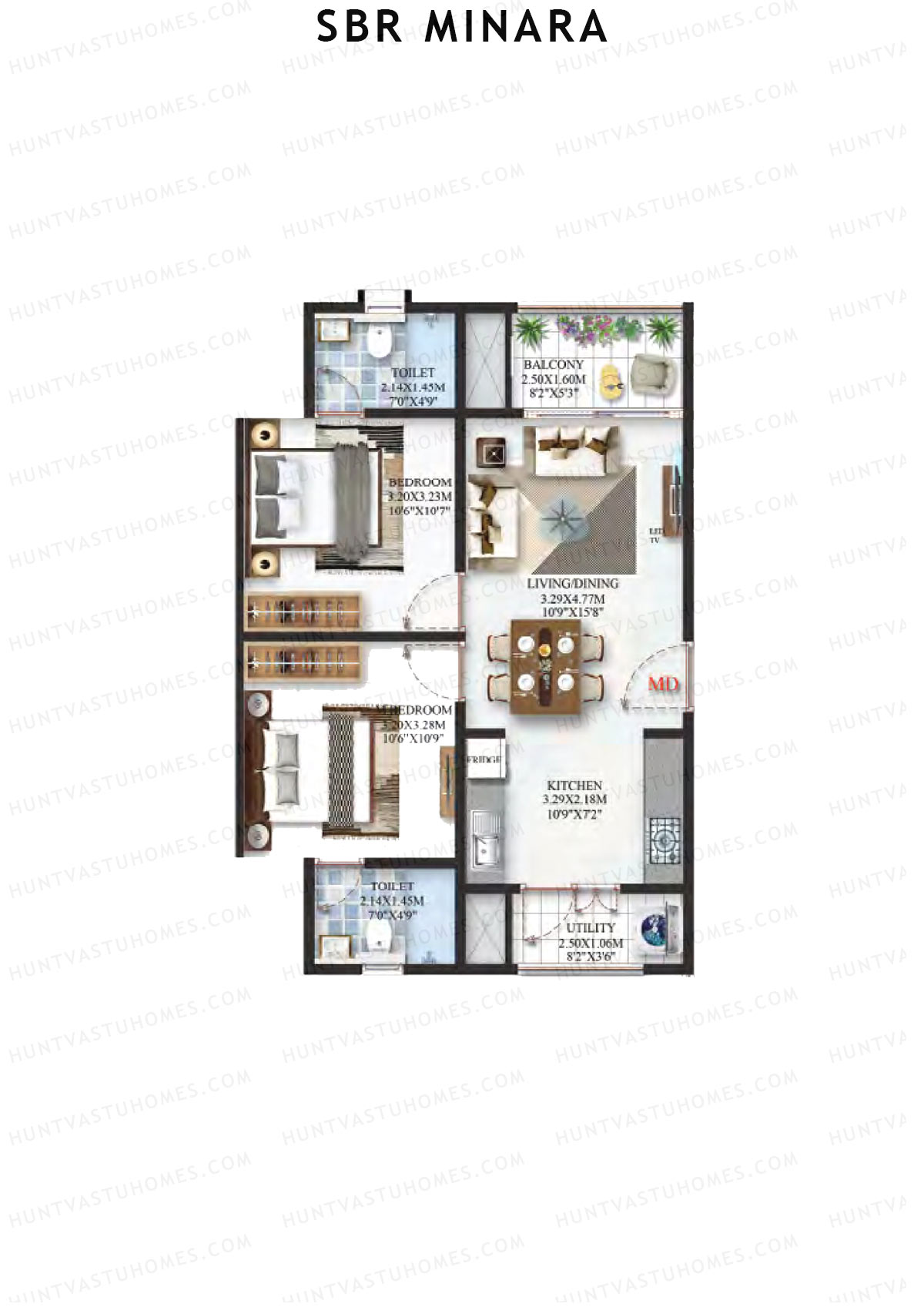 SBR Minara Tower A Unit 4 Floor Plan